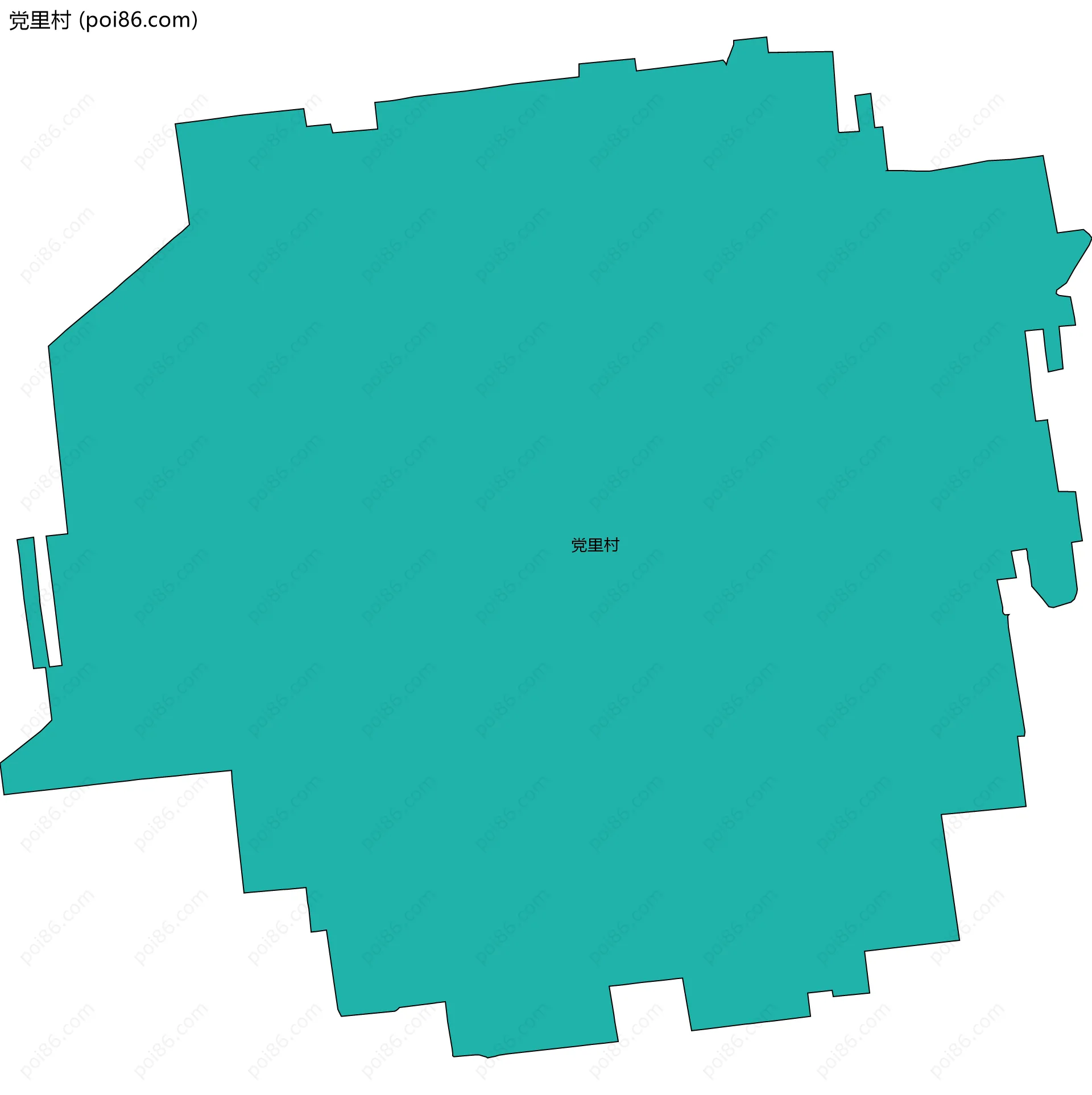 党里村边界地图
