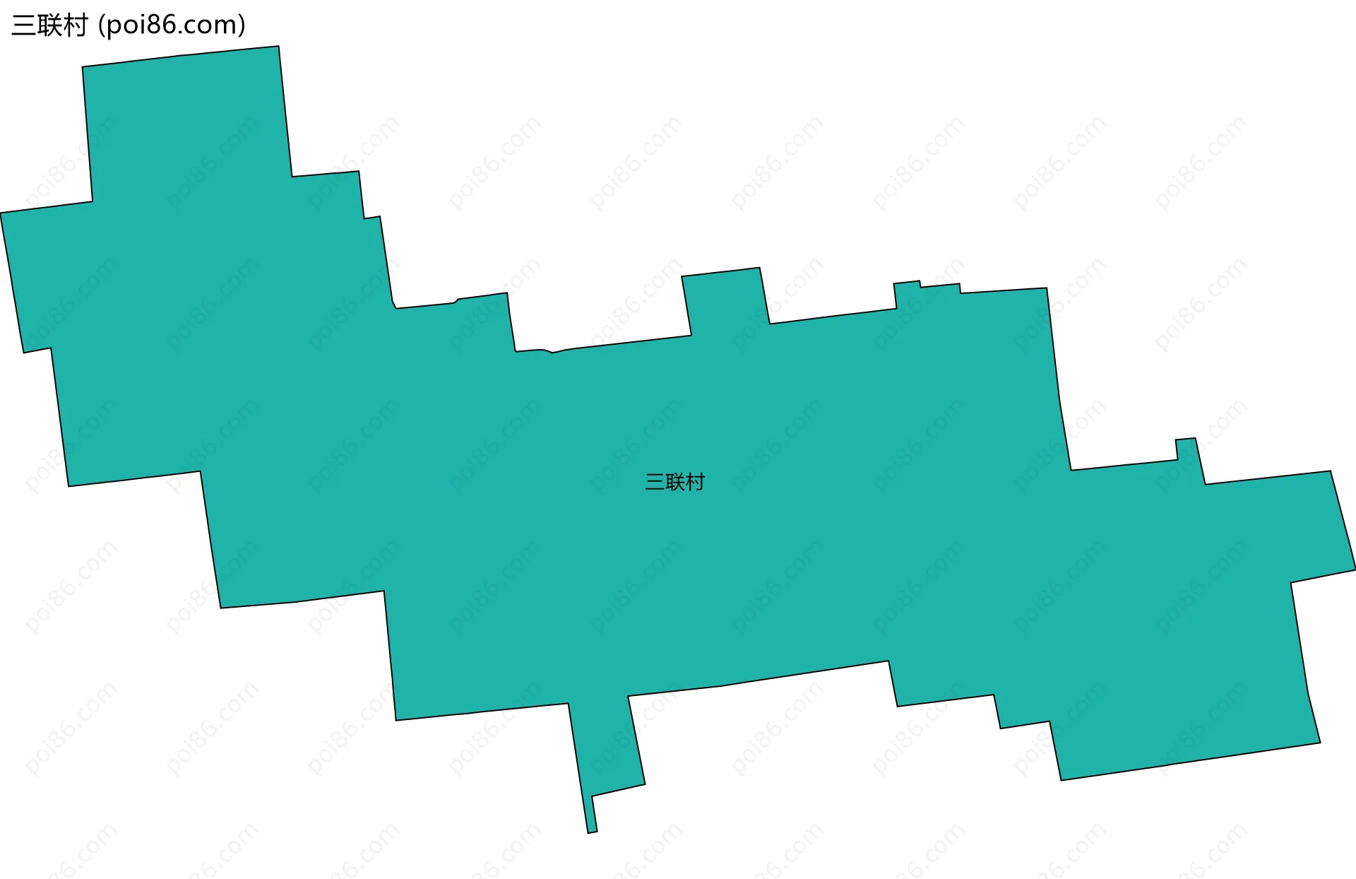 三联村边界地图