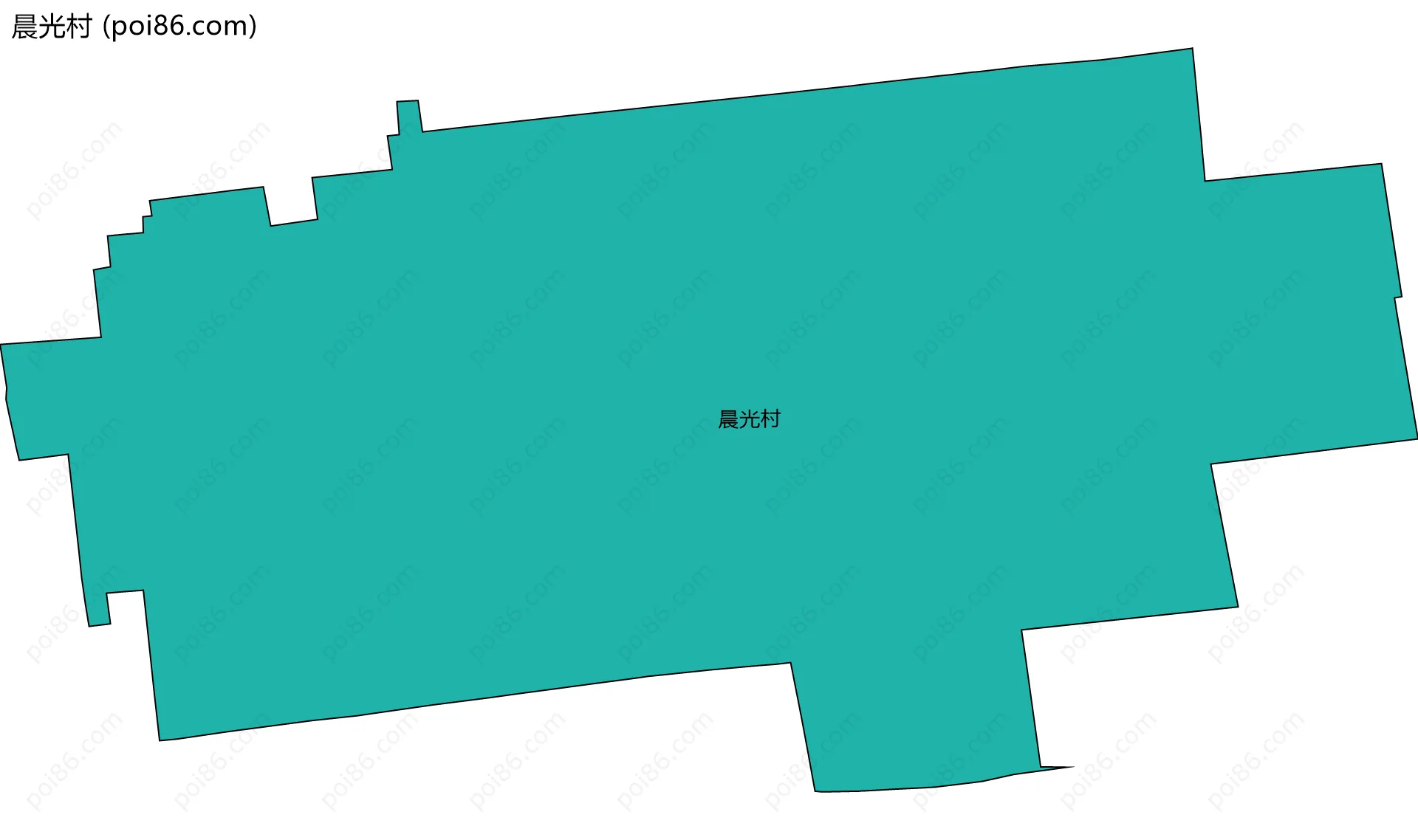晨光村边界地图