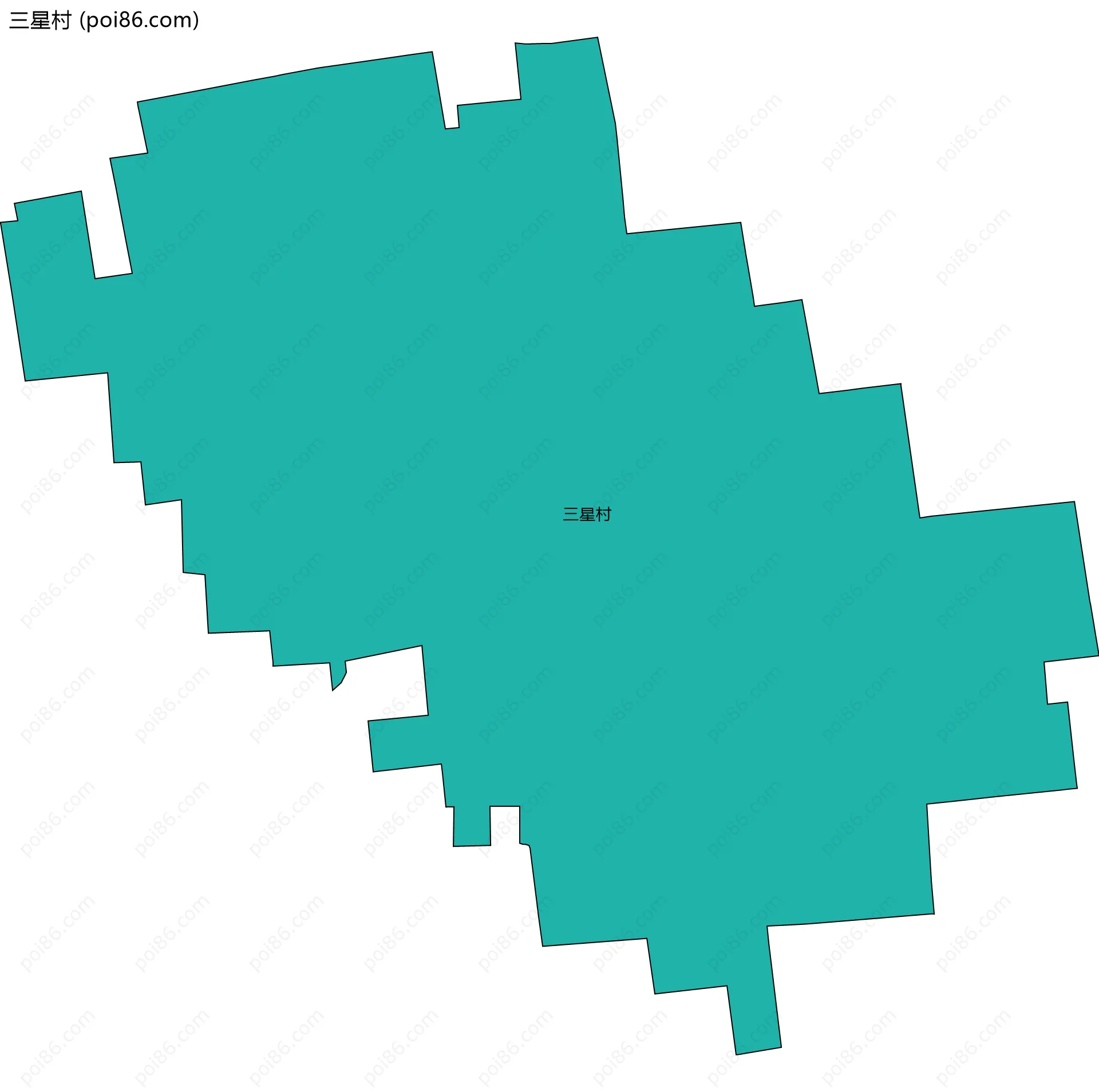 三星村边界地图