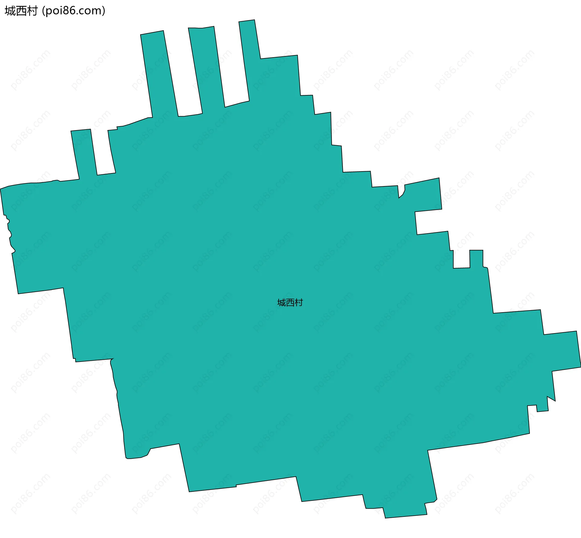 城西村边界地图