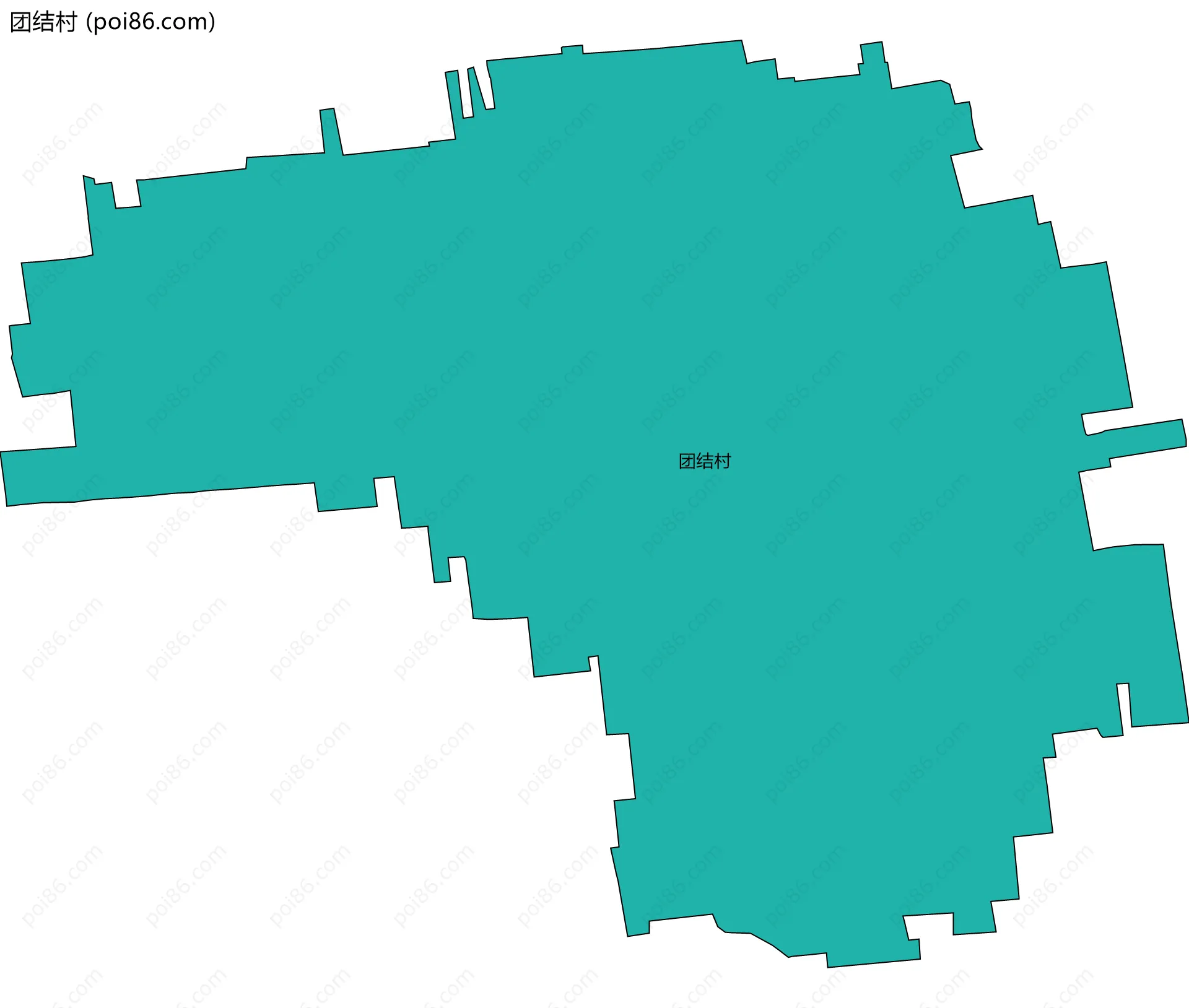 团结村边界地图