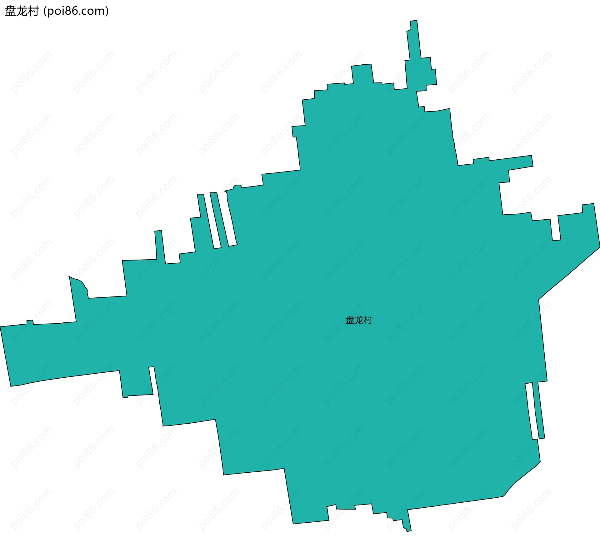 盘龙村边界地图