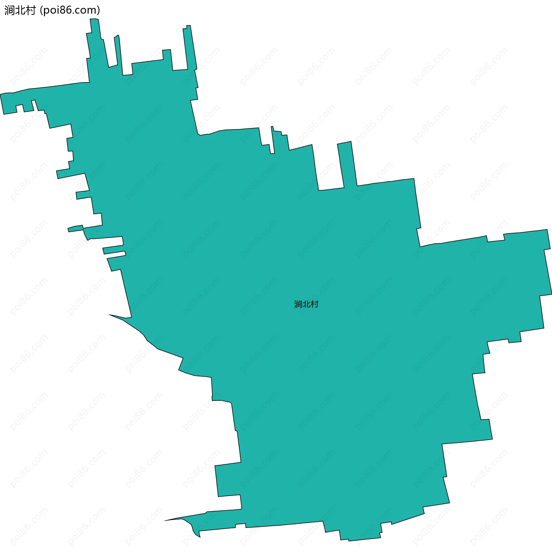 涧北村边界地图