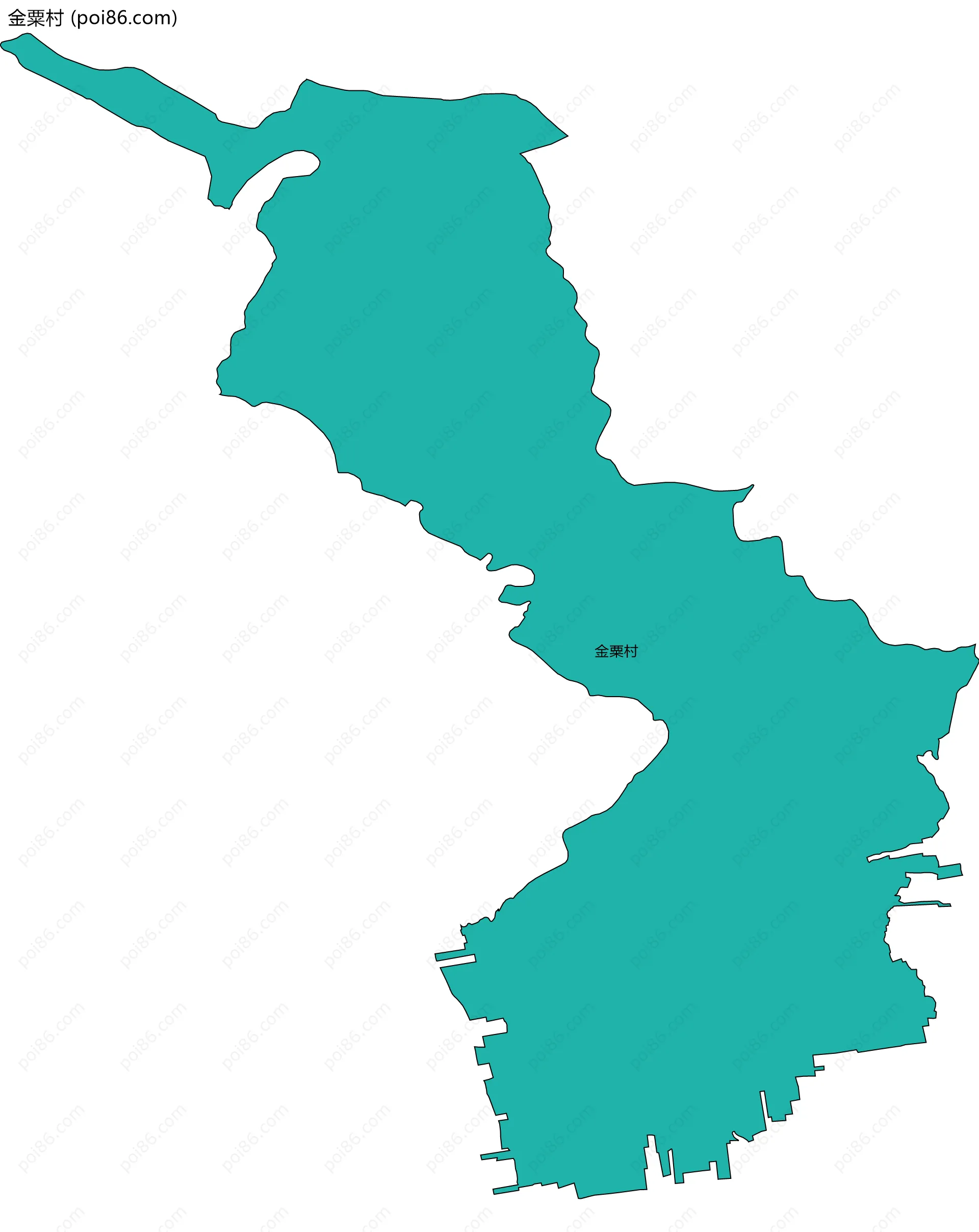 金粟村边界地图