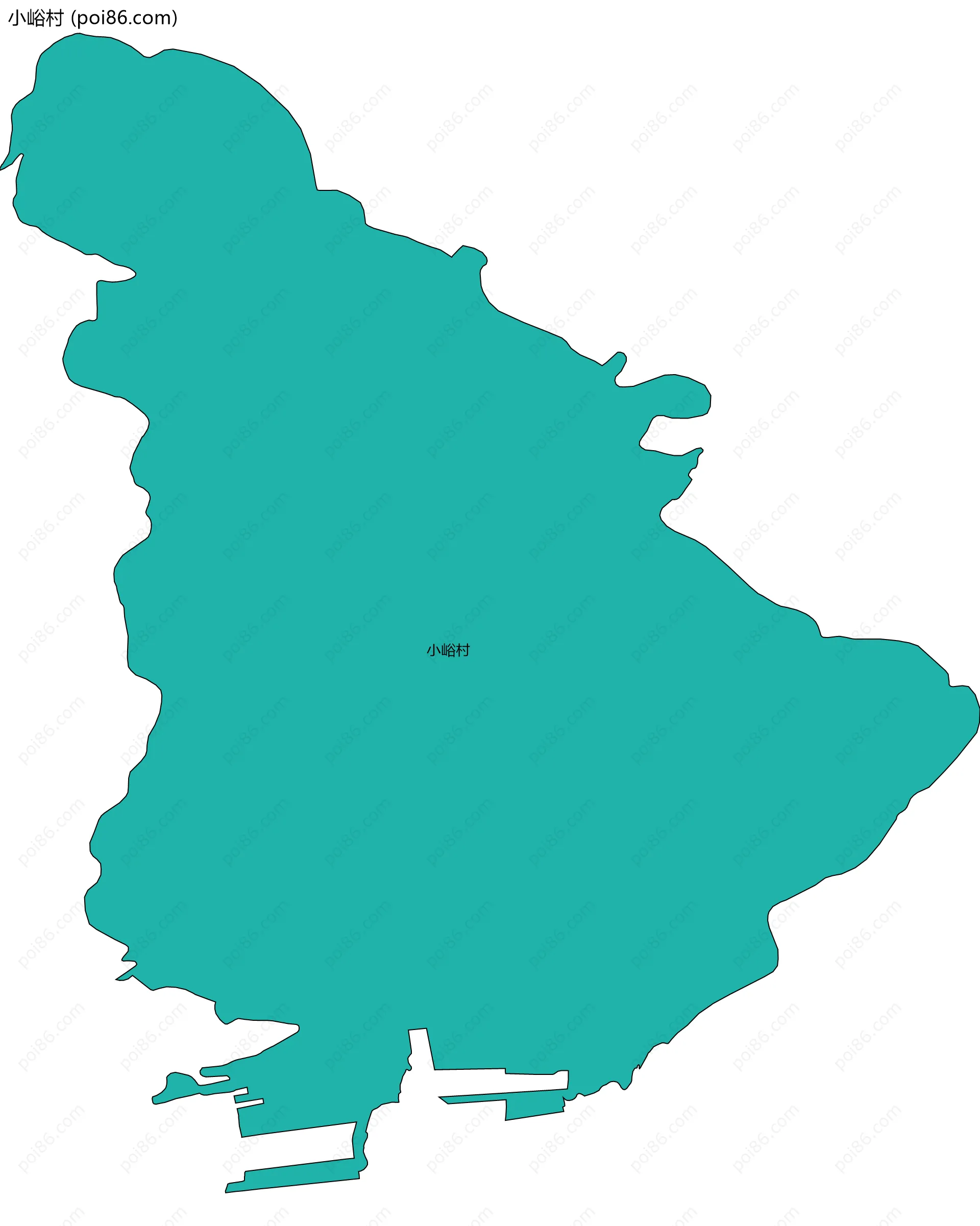 小峪村边界地图