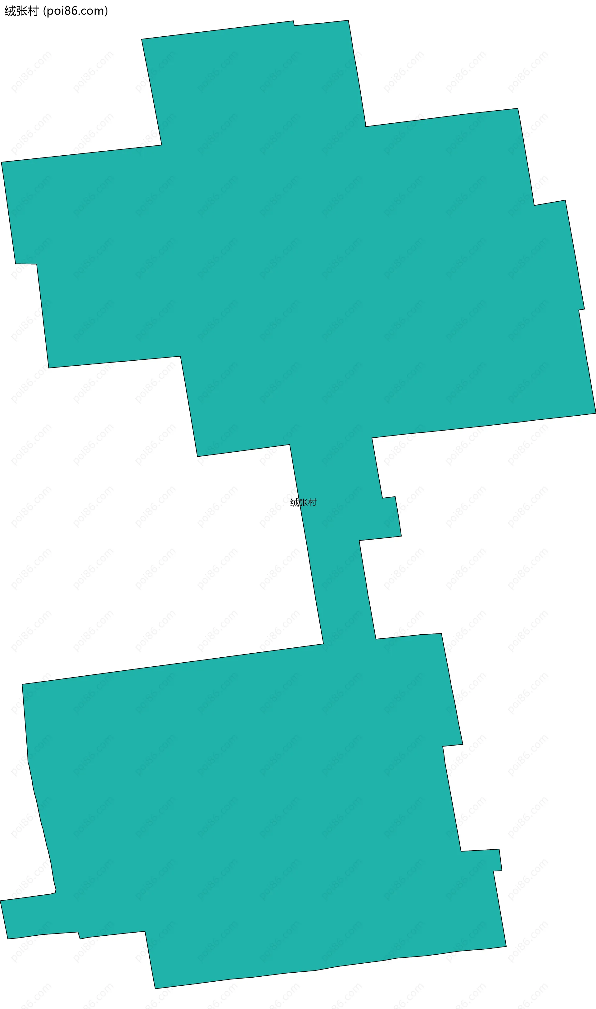 绒张村边界地图