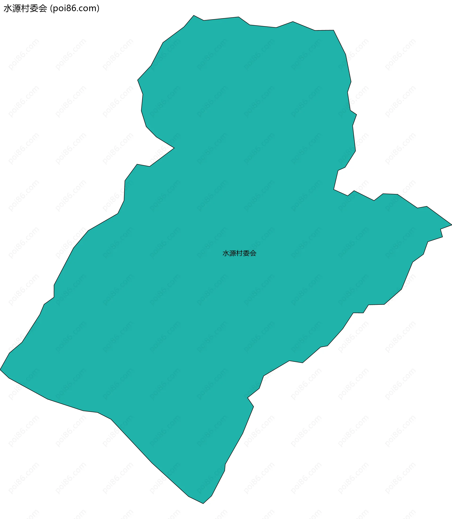 水源村委会边界地图