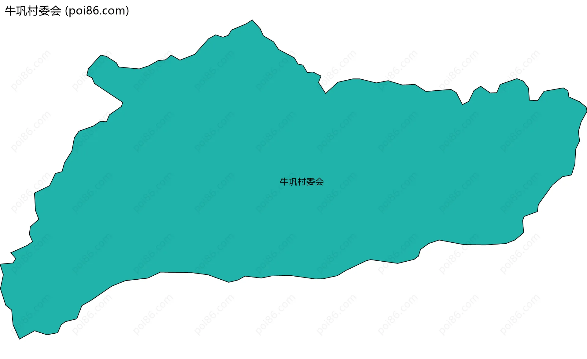 牛巩村委会边界地图