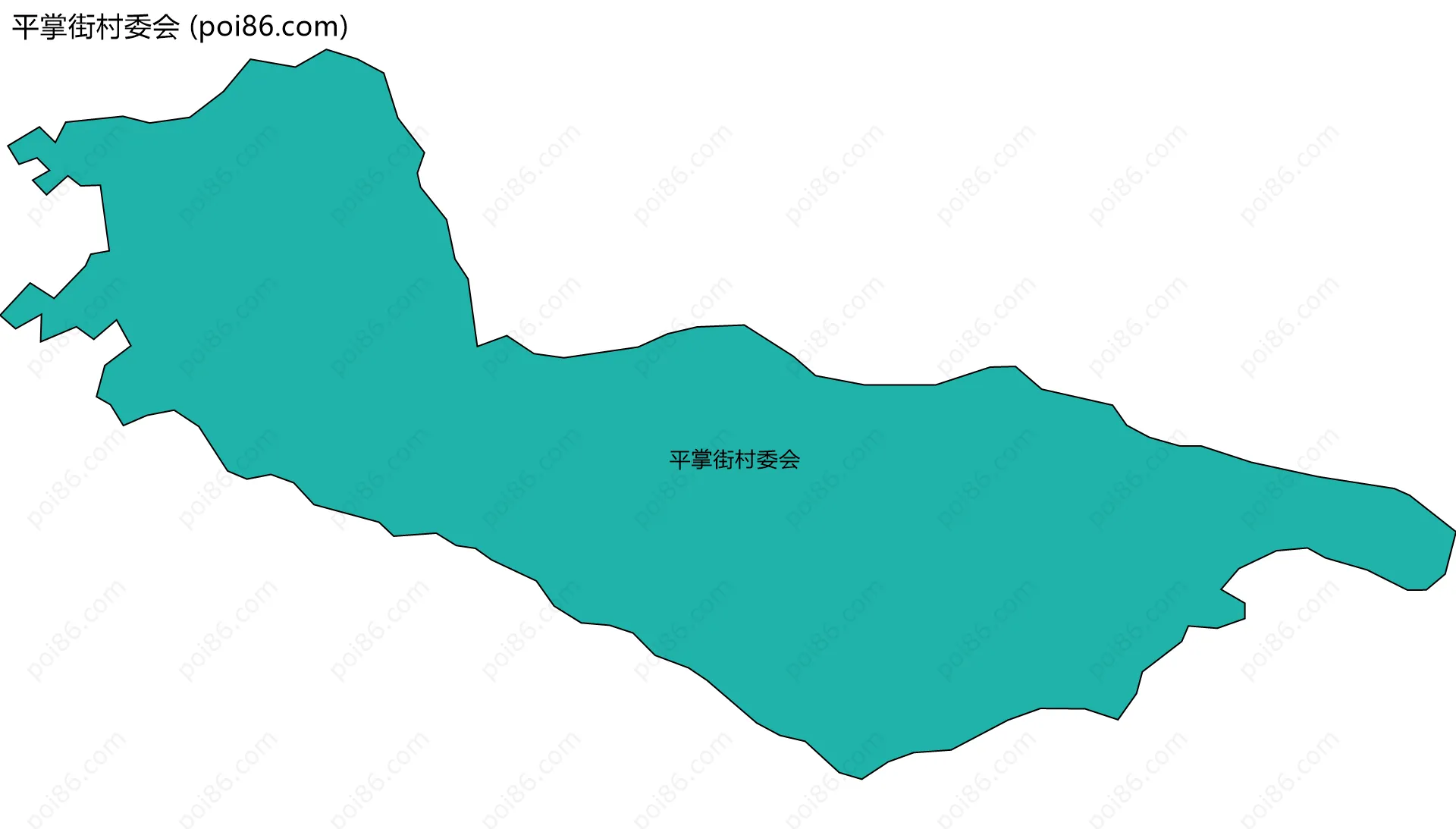 平掌街村委会边界地图