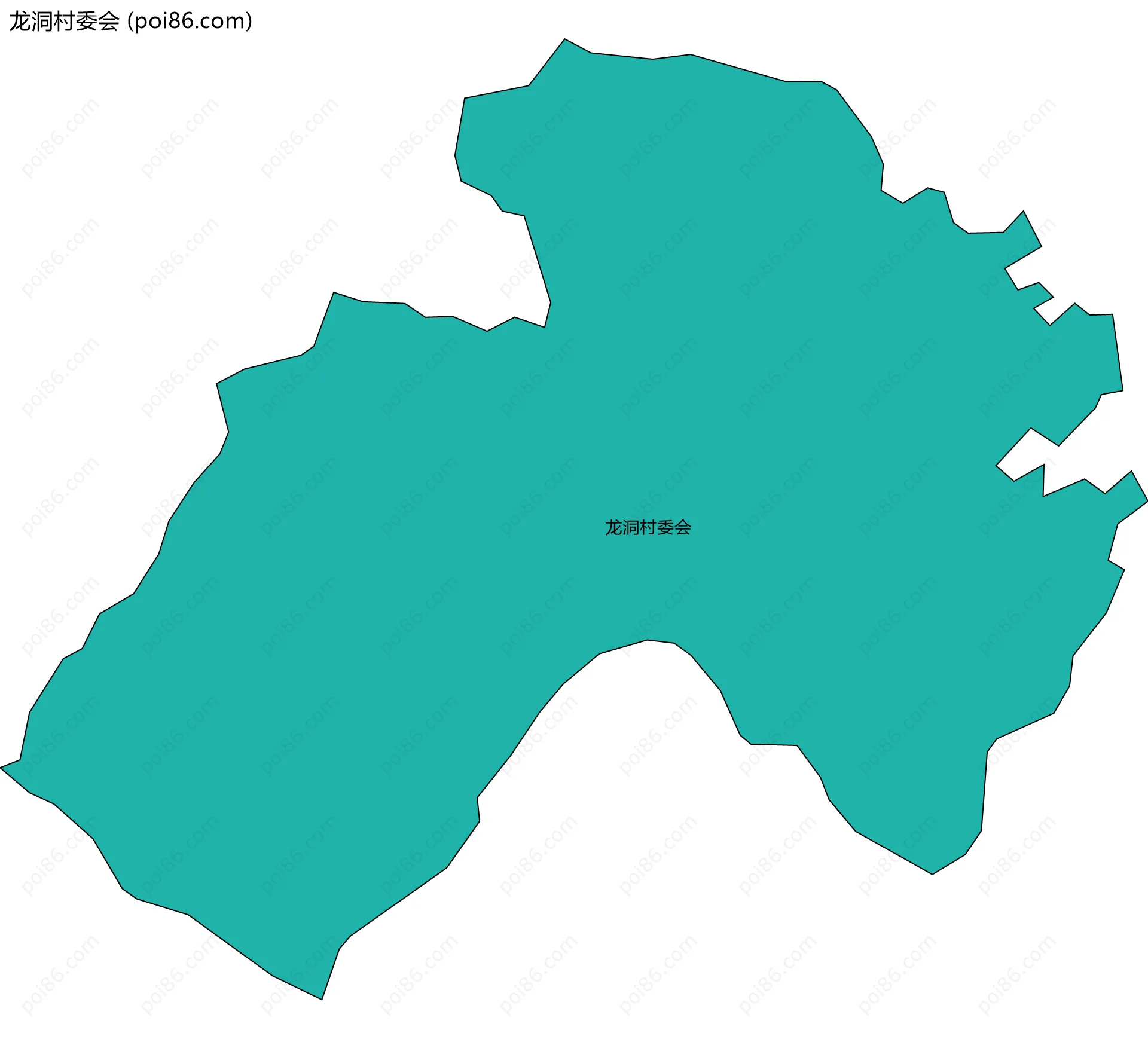 龙洞村委会边界地图