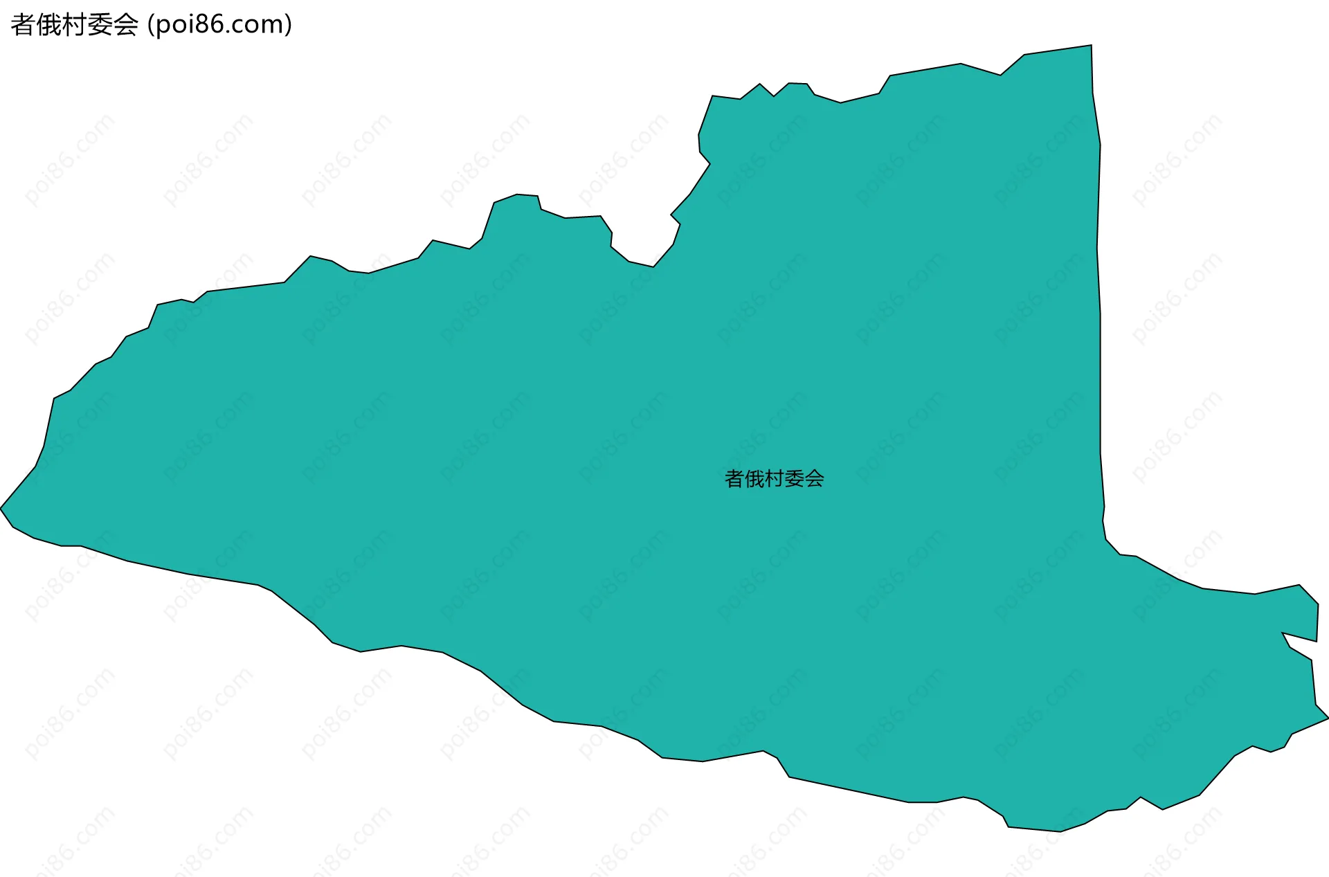 者俄村委会边界地图