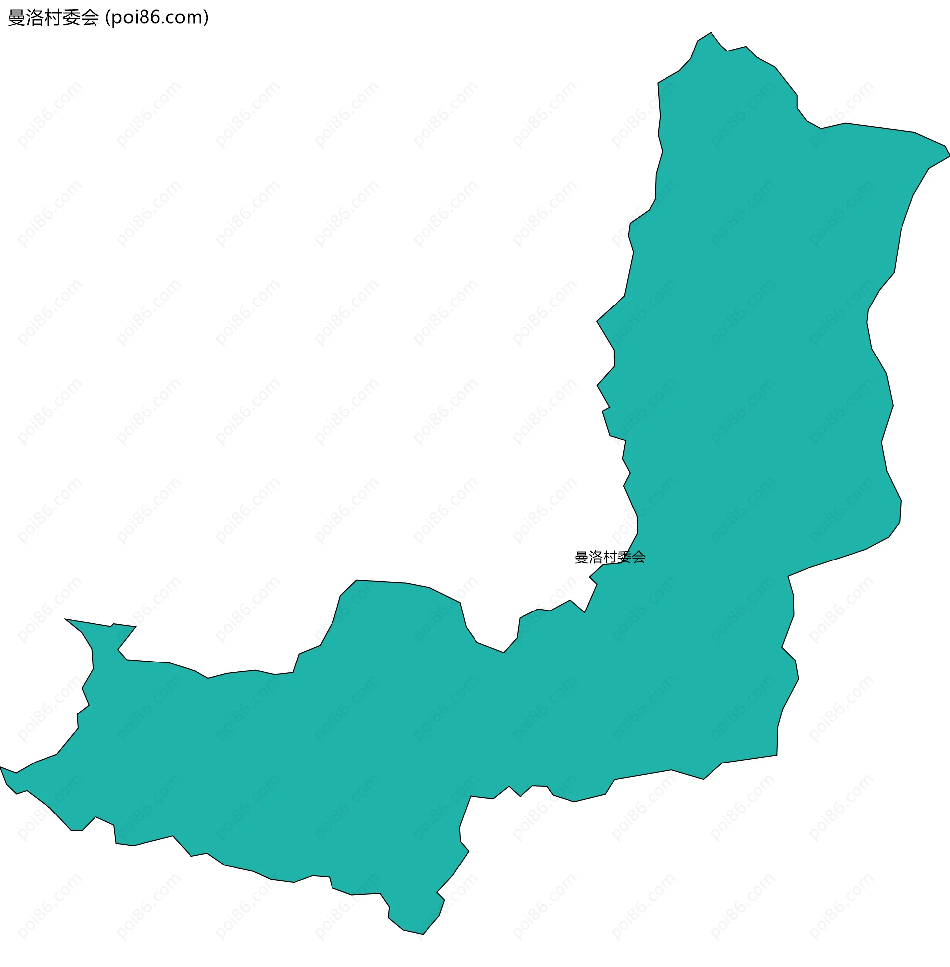 曼洛村委会边界地图