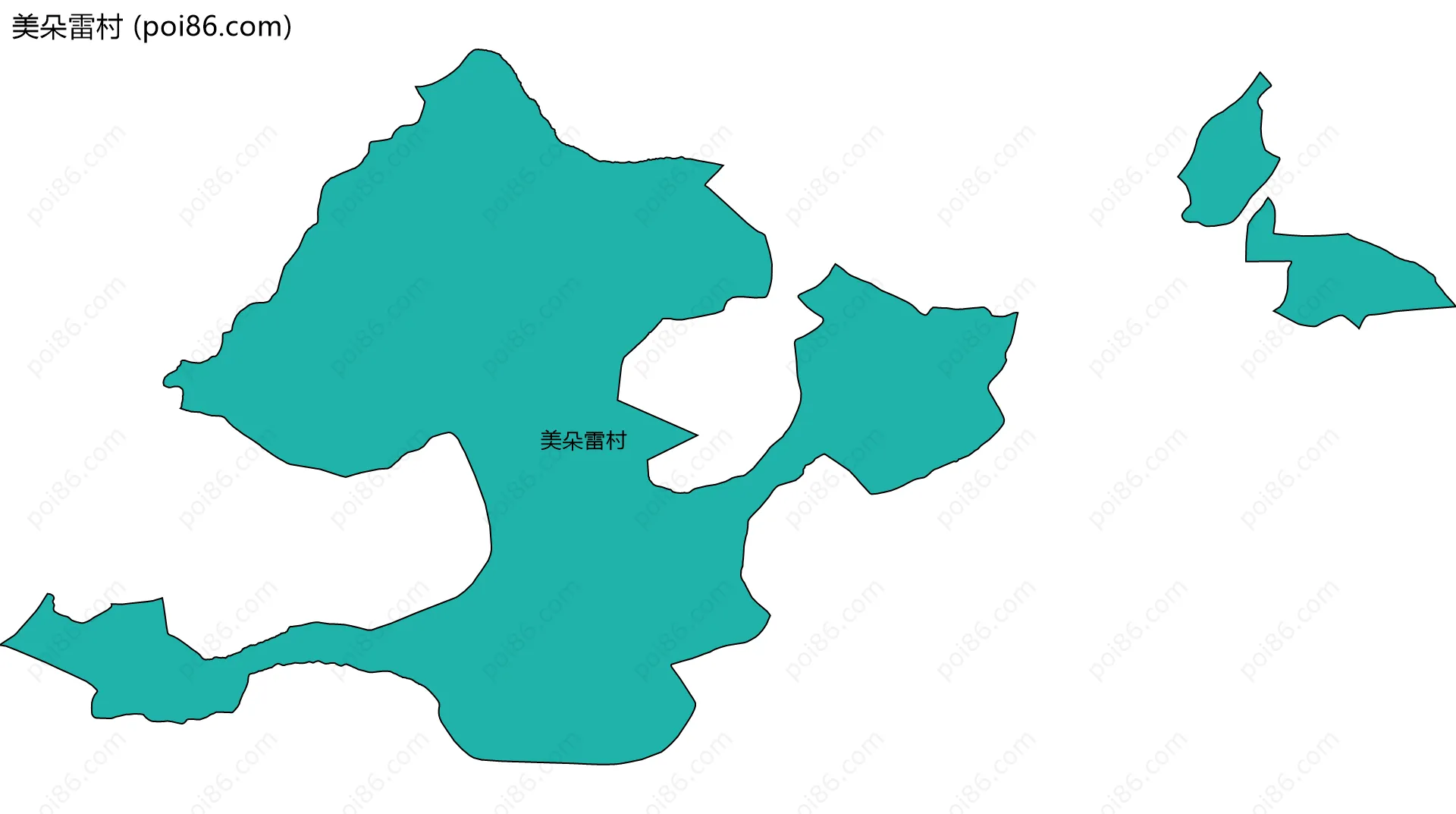 美朵雷村边界地图