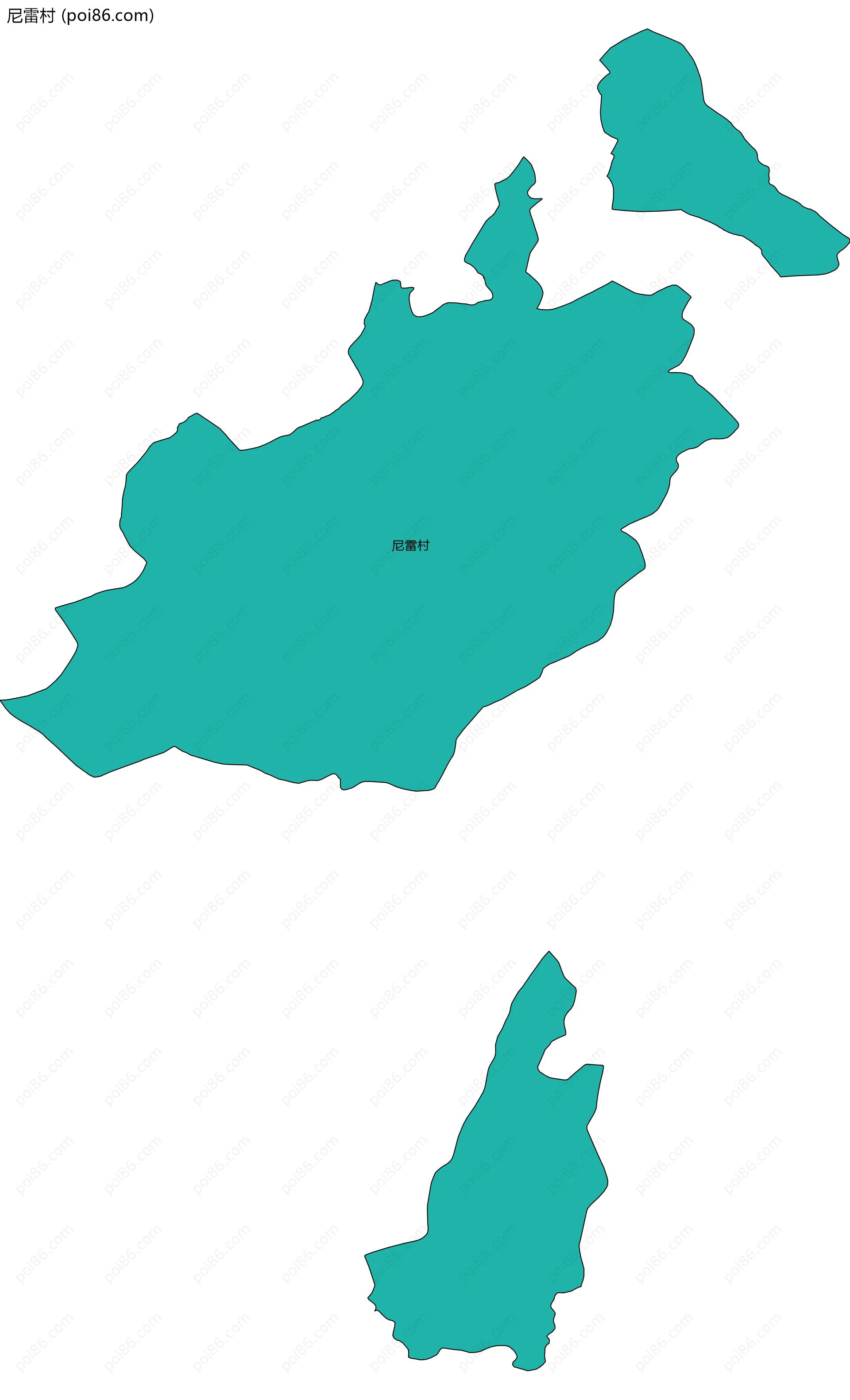 尼雷村边界地图