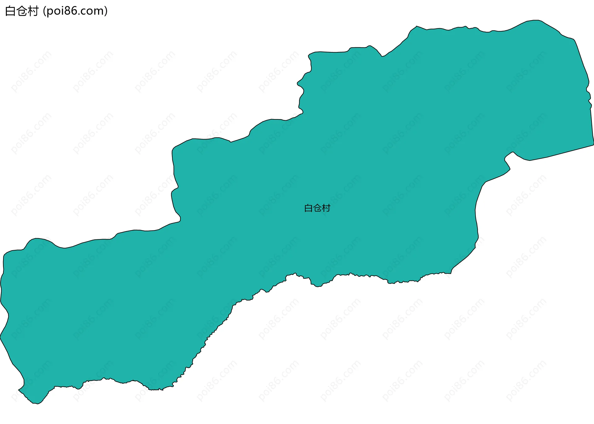 白仓村边界地图