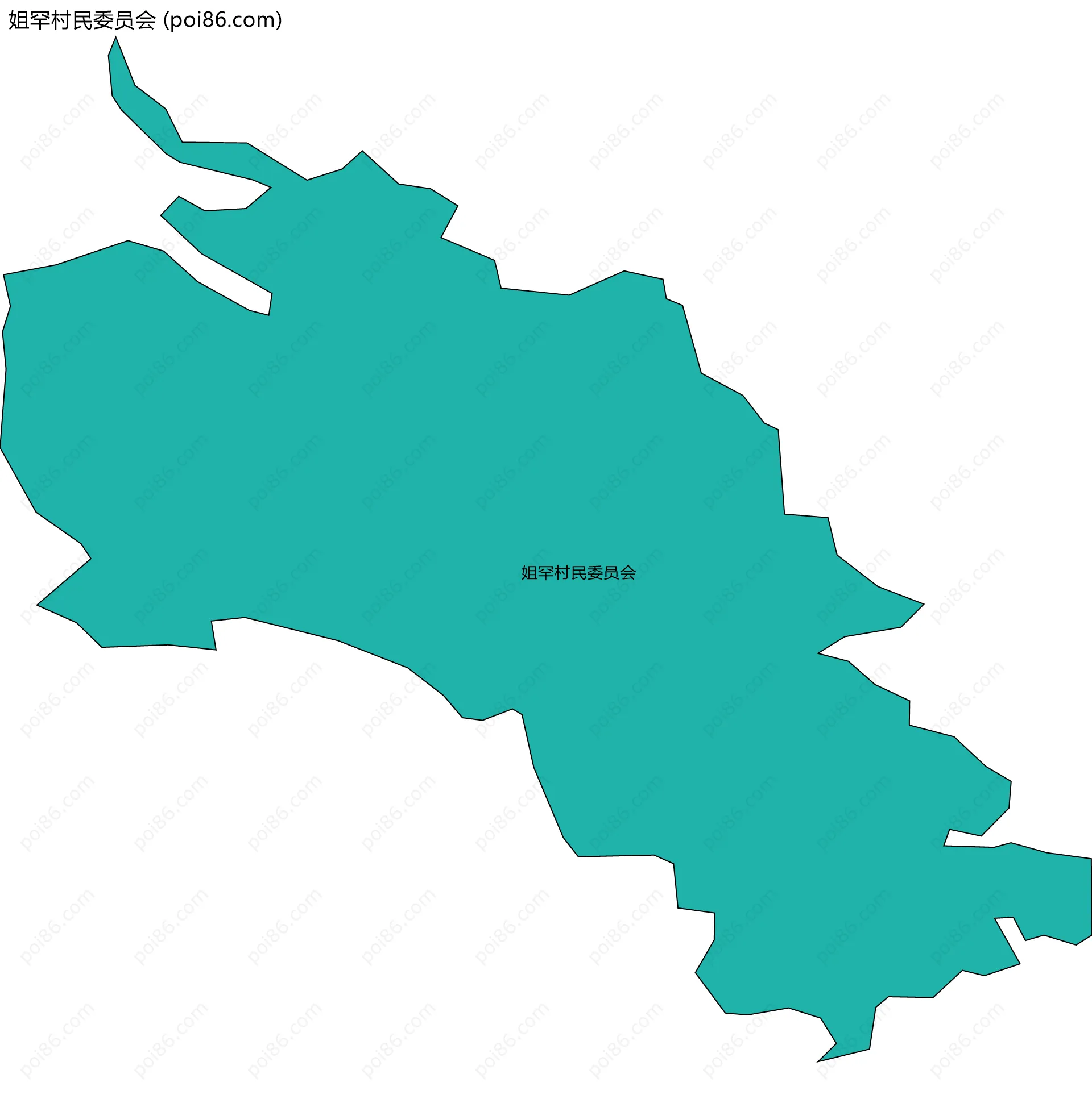 姐罕村民委员会边界地图