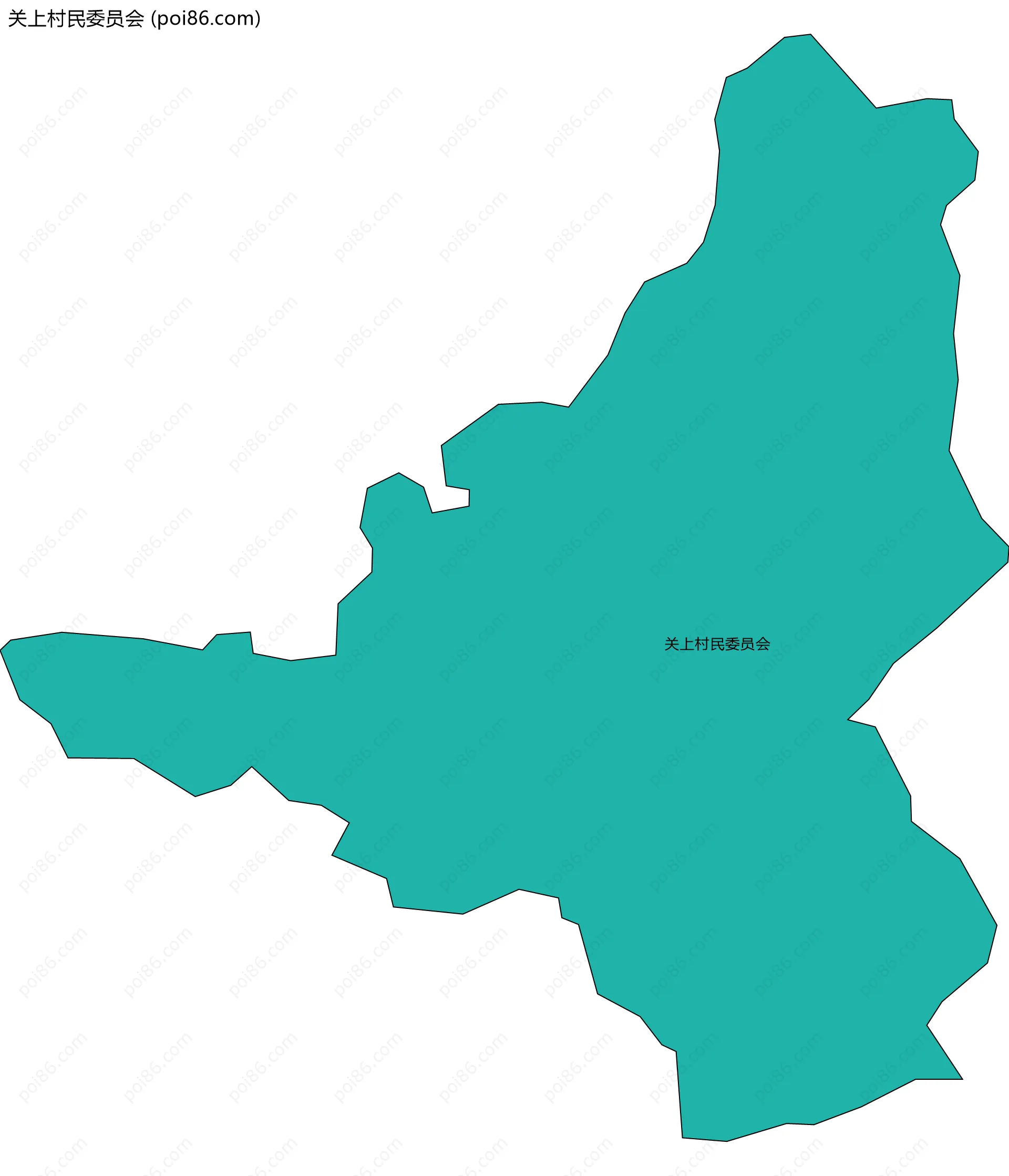 关上村民委员会边界地图