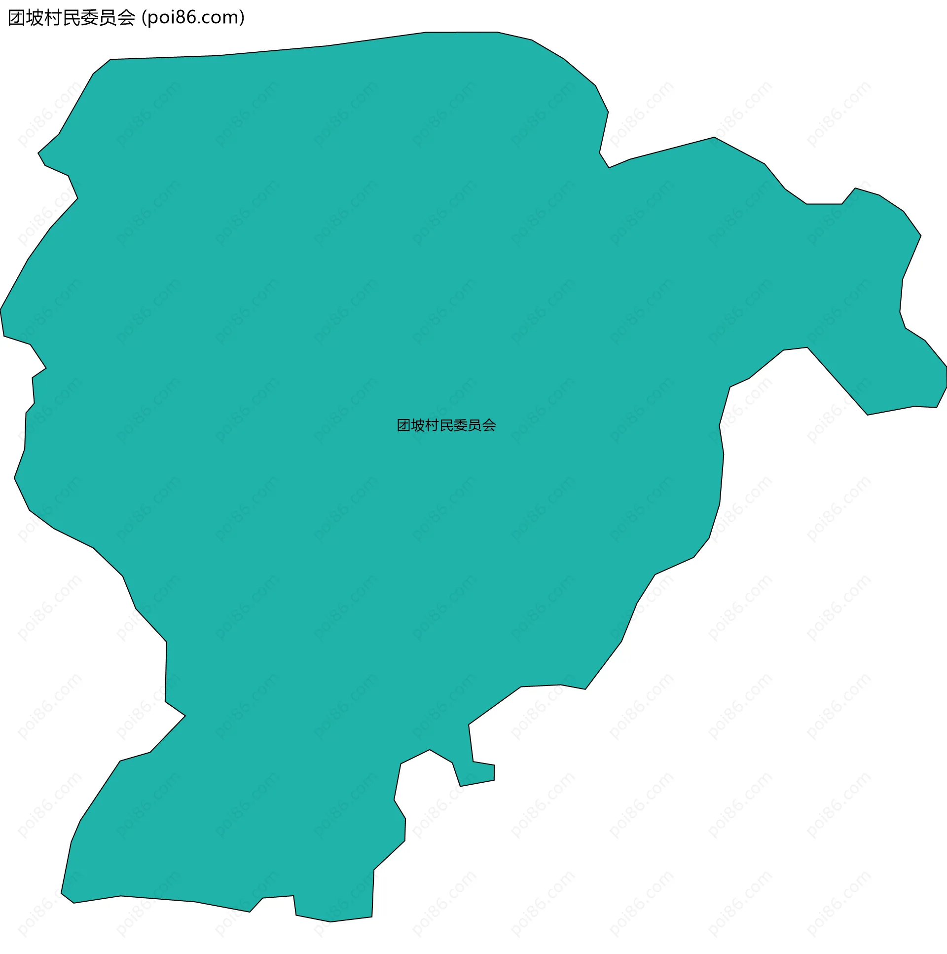 团坡村民委员会边界地图