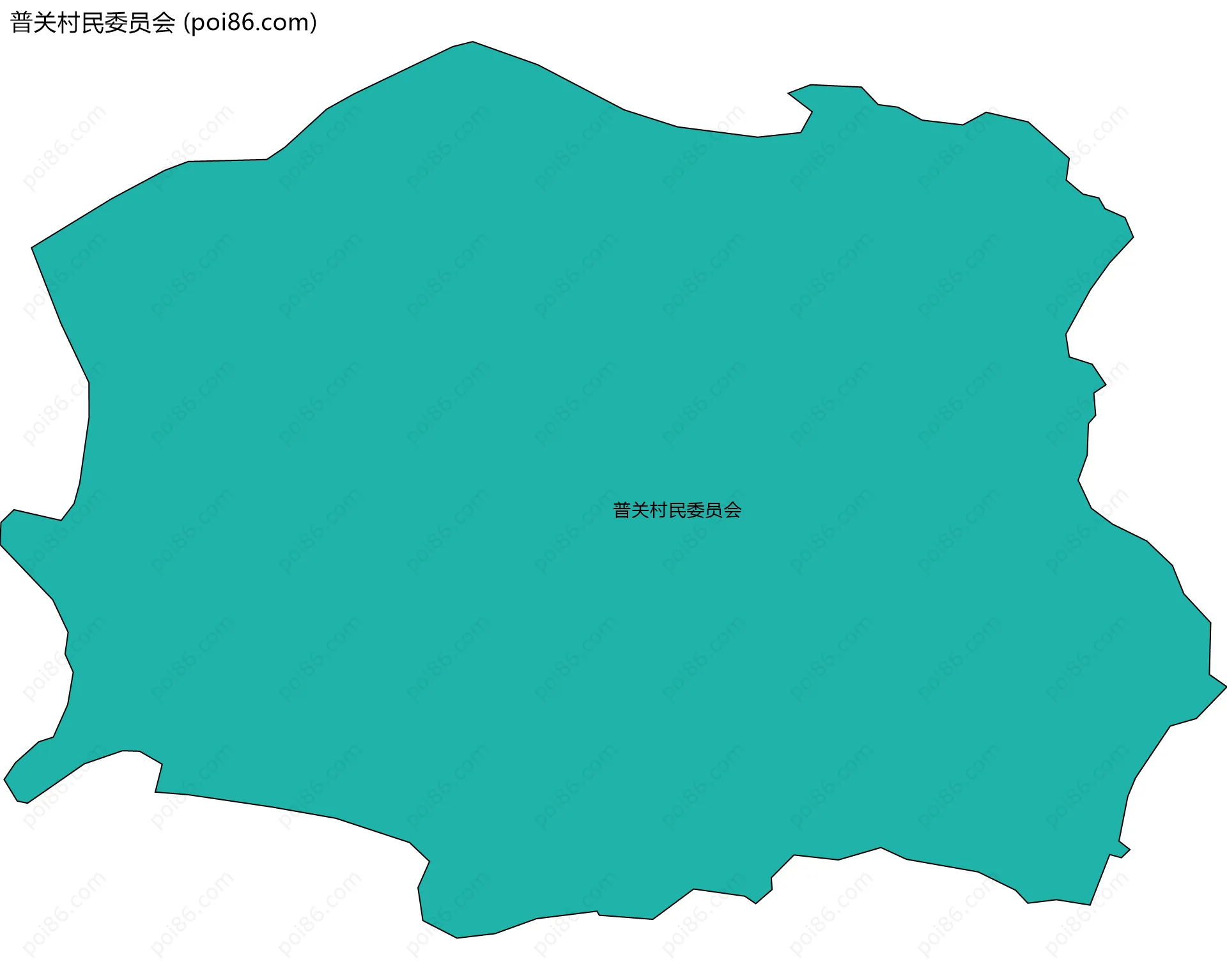 普关村民委员会边界地图