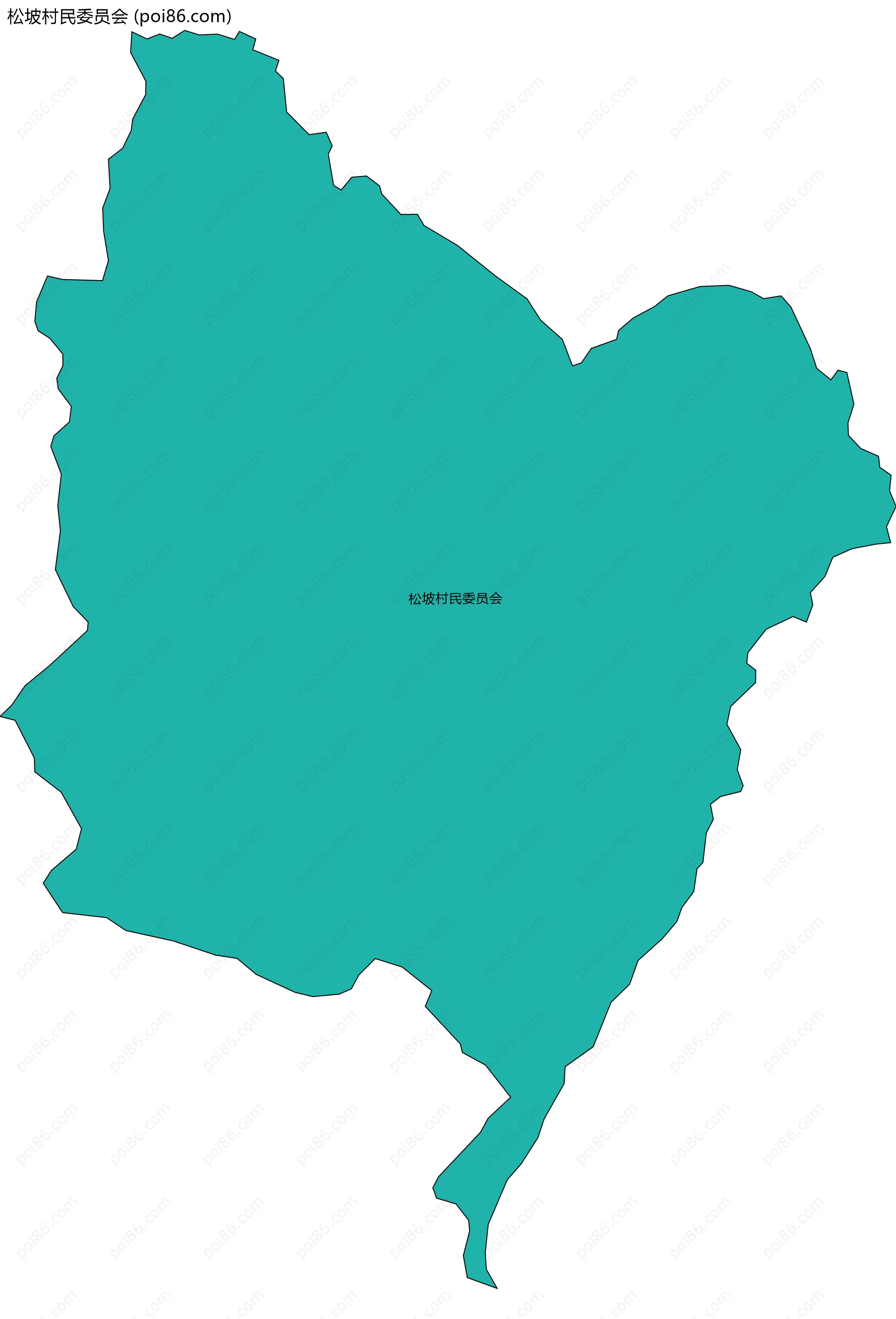 松坡村民委员会边界地图