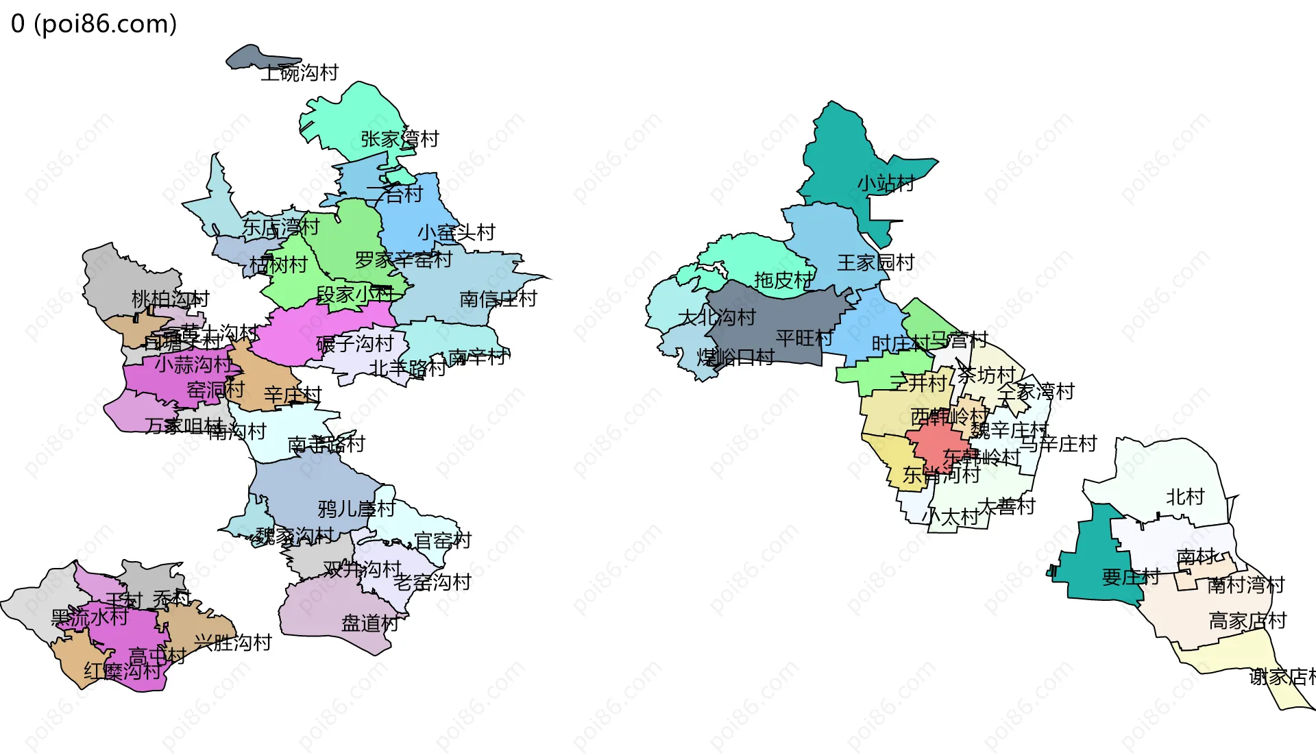 0边界地图(五级行政区划)