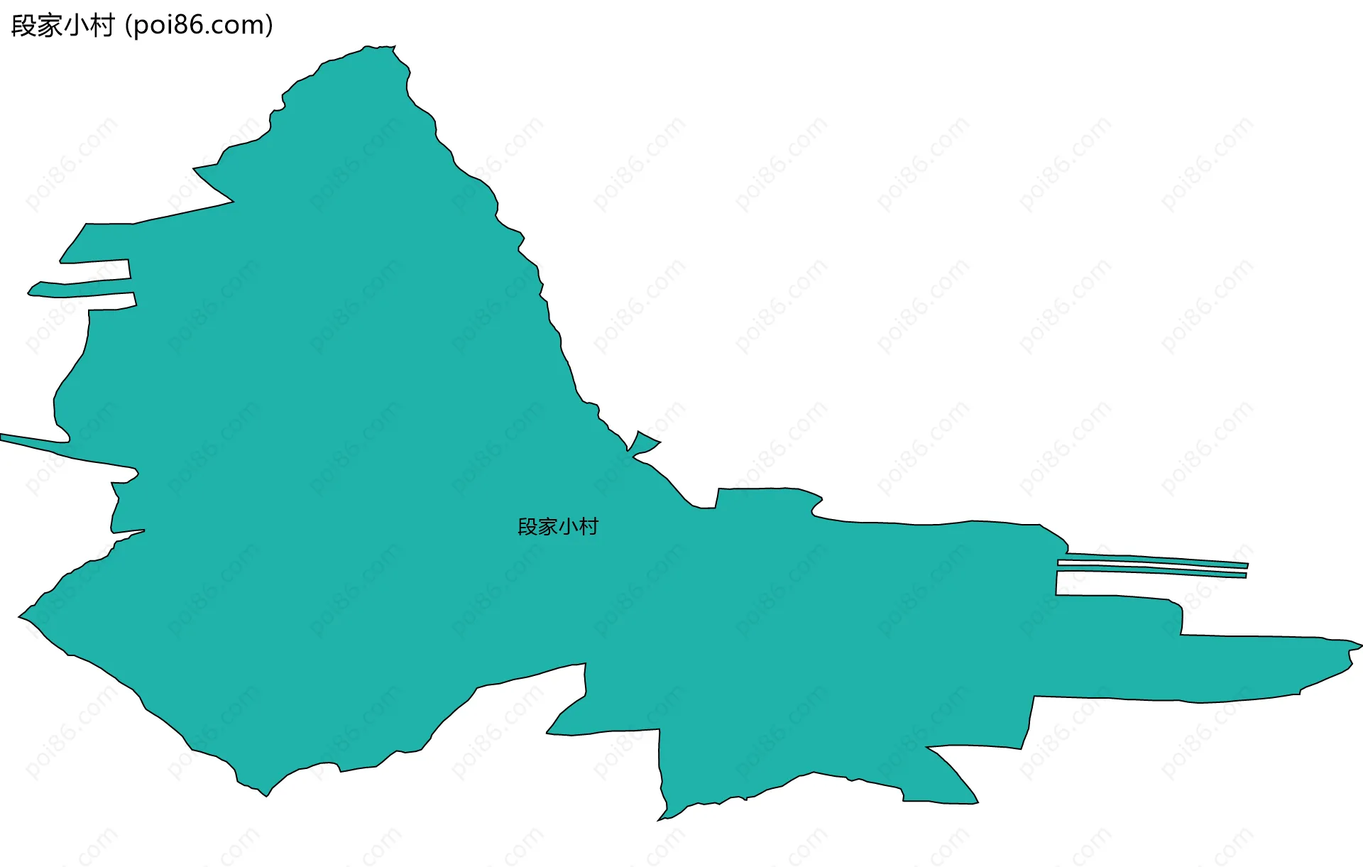 段家小村边界地图