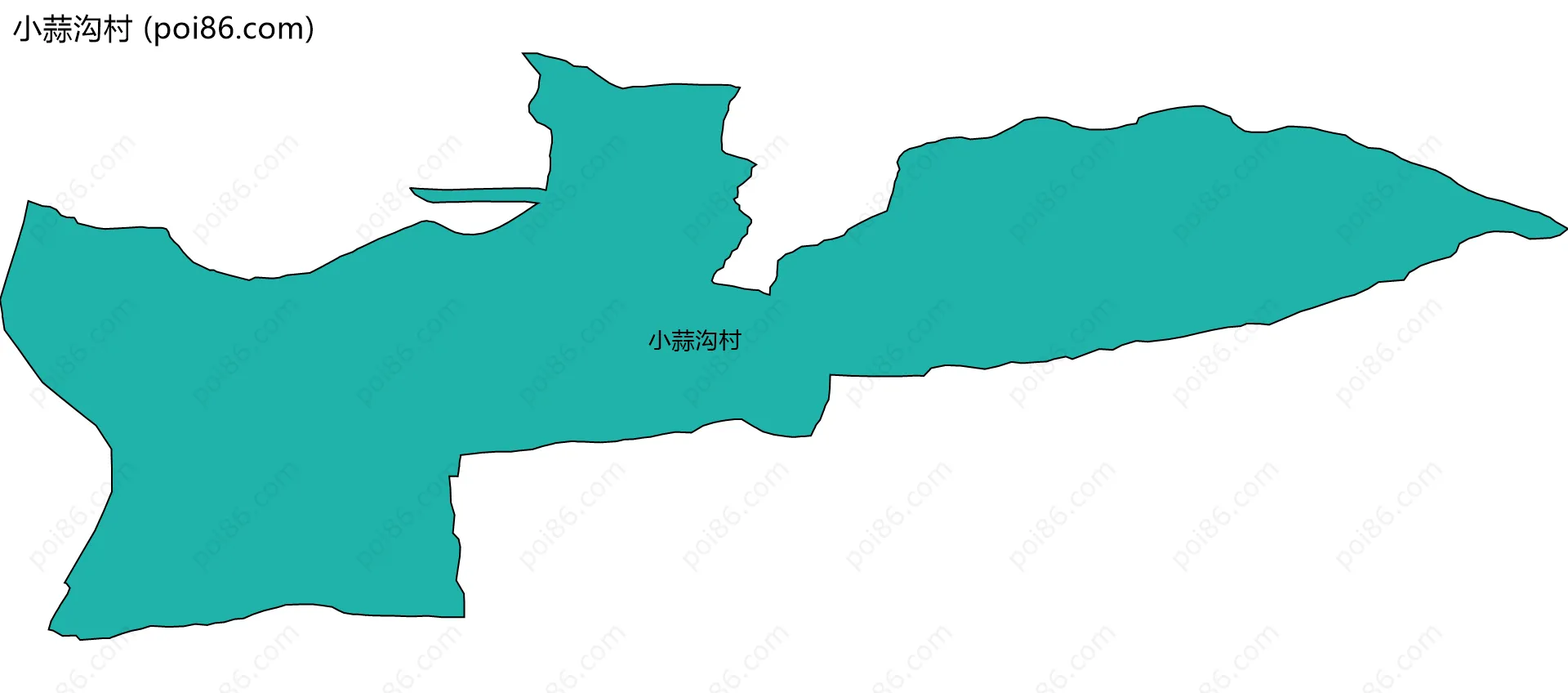 小蒜沟村边界地图