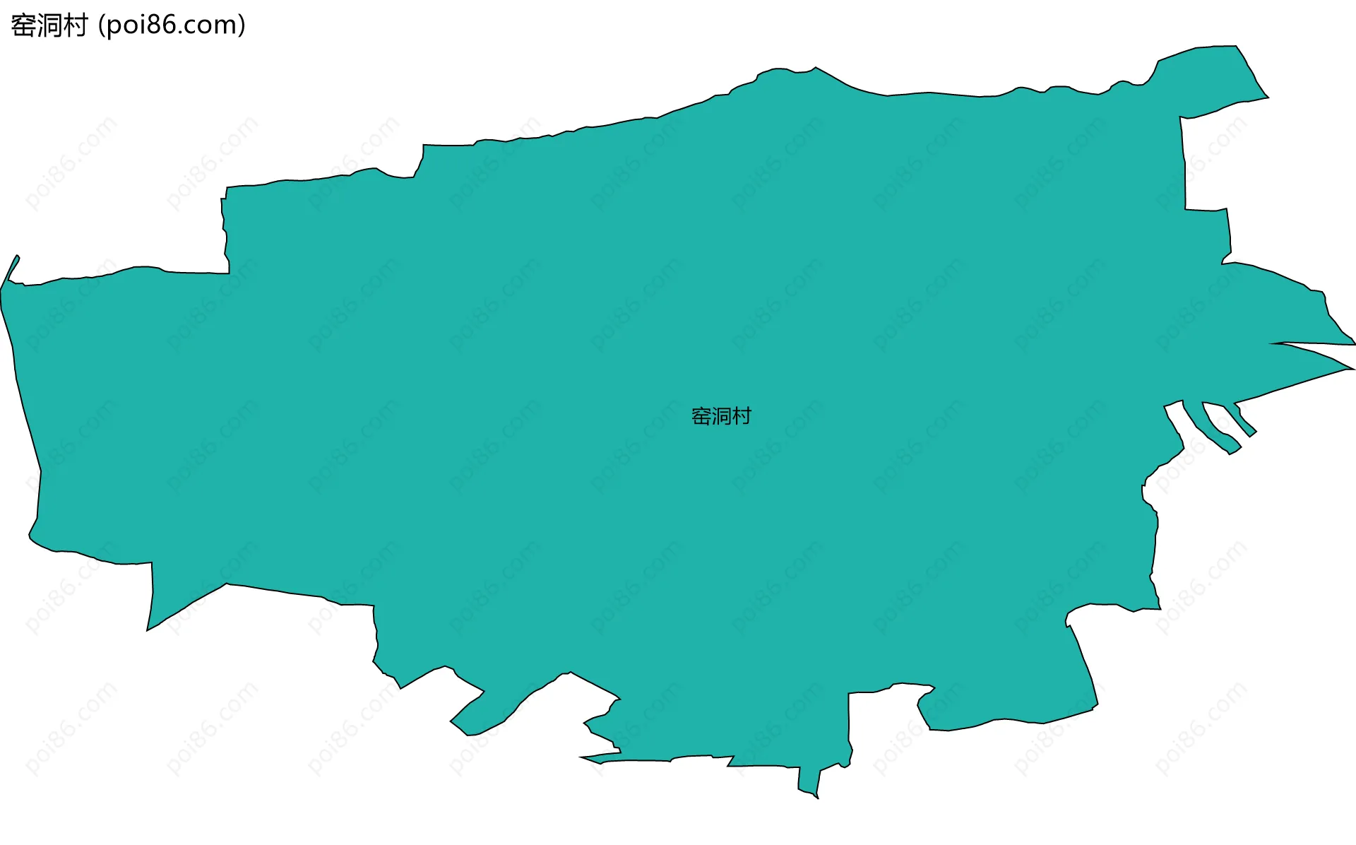 窑洞村边界地图
