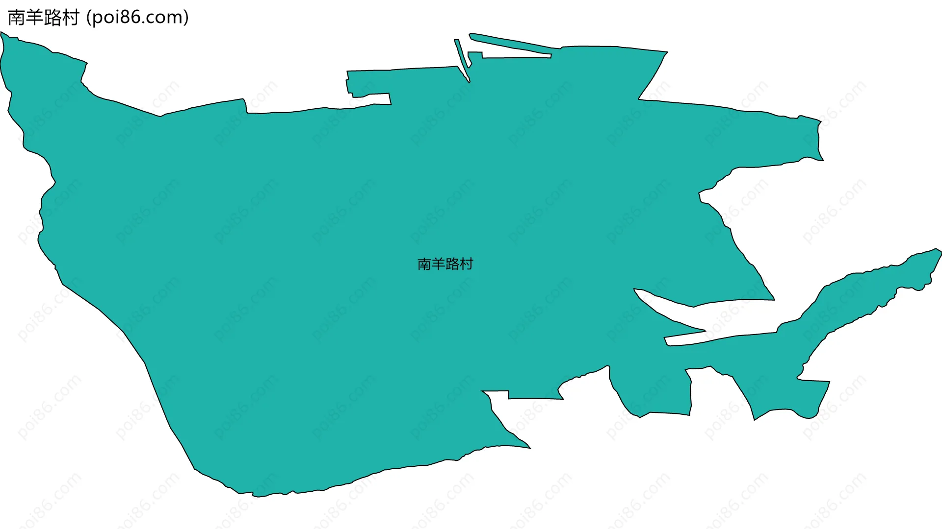 南羊路村边界地图