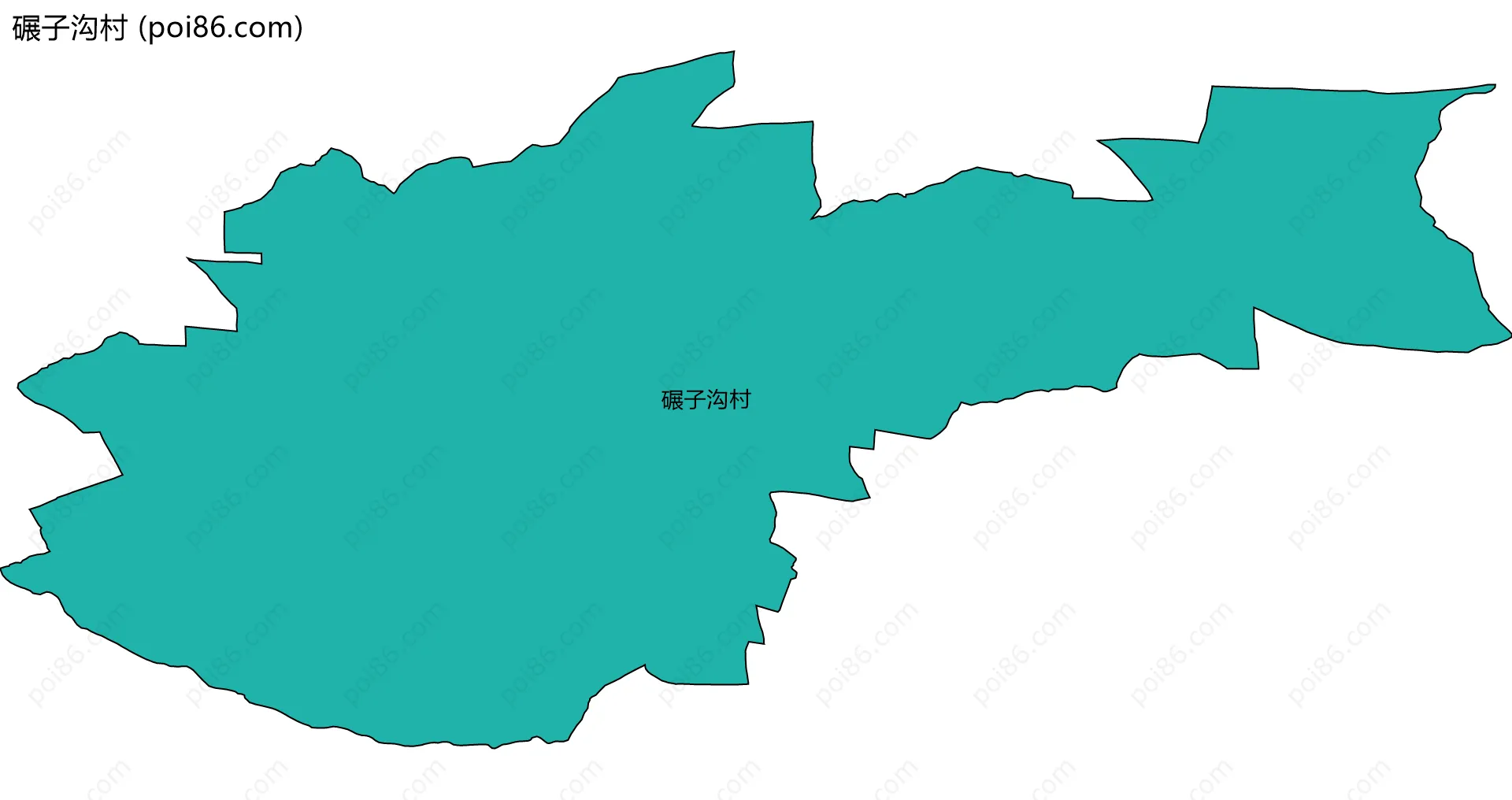 碾子沟村边界地图