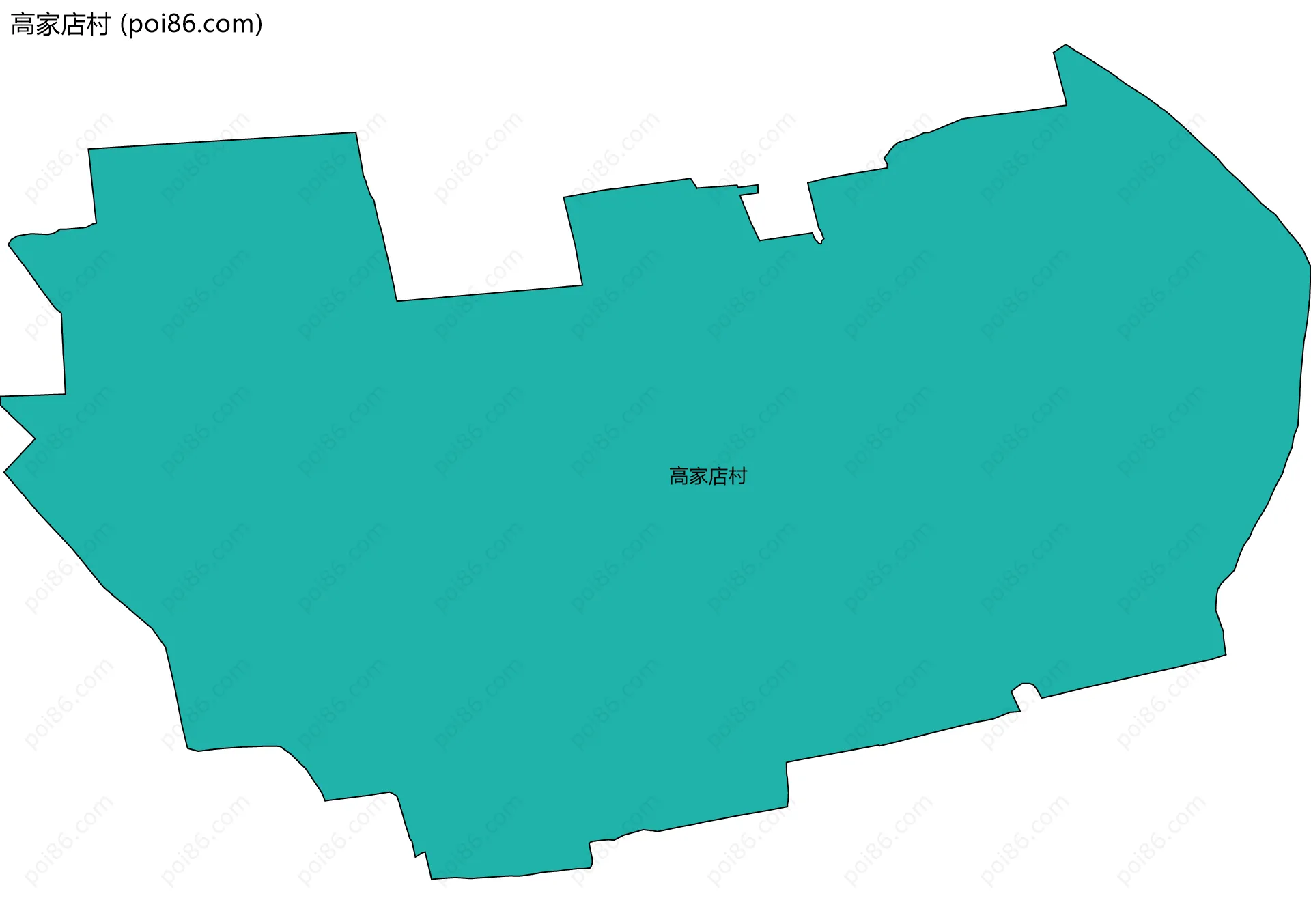高家店村边界地图