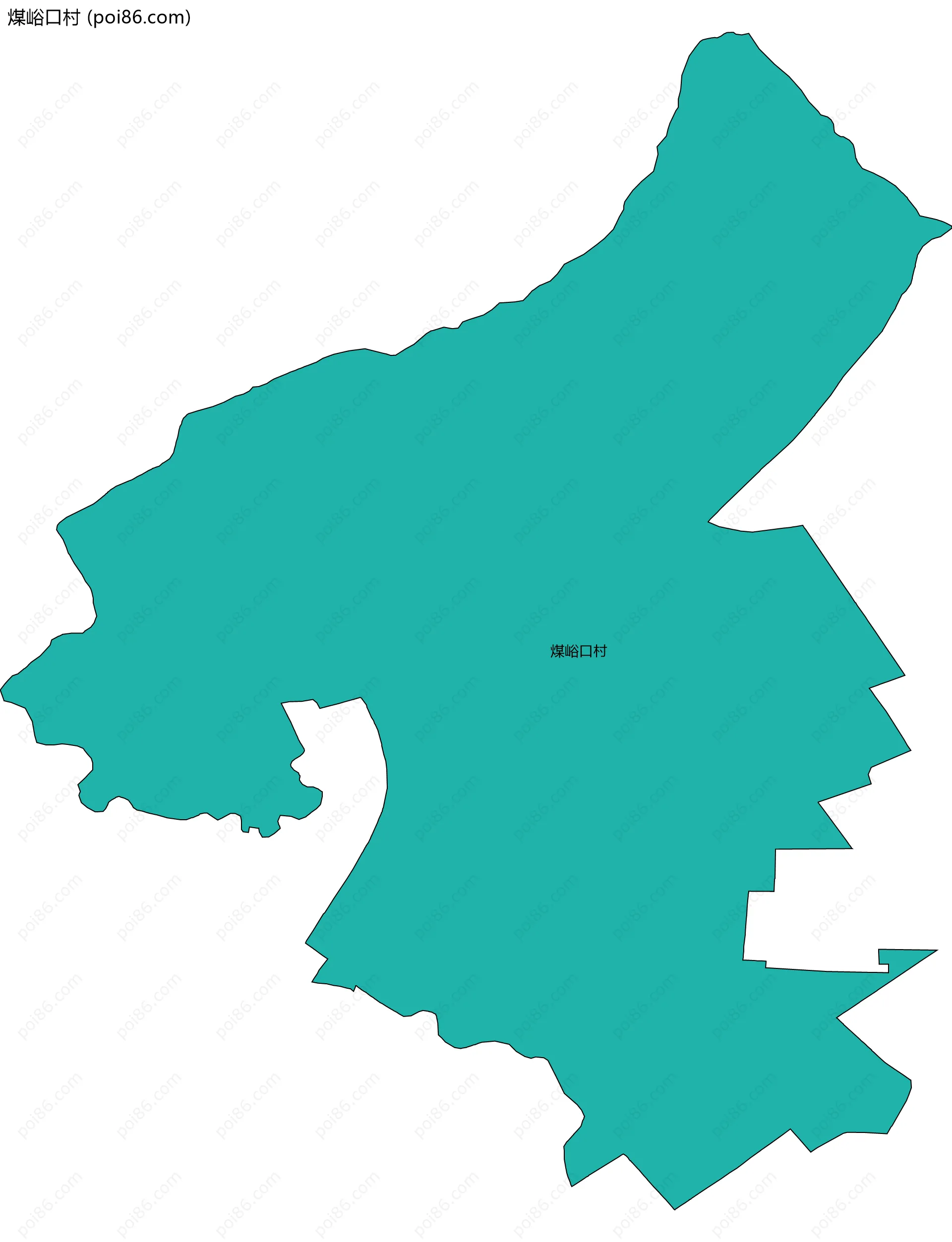 煤峪口村边界地图