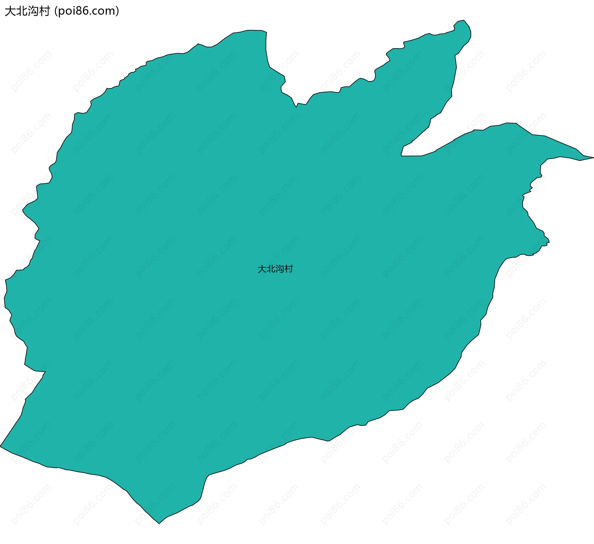 大北沟村边界地图