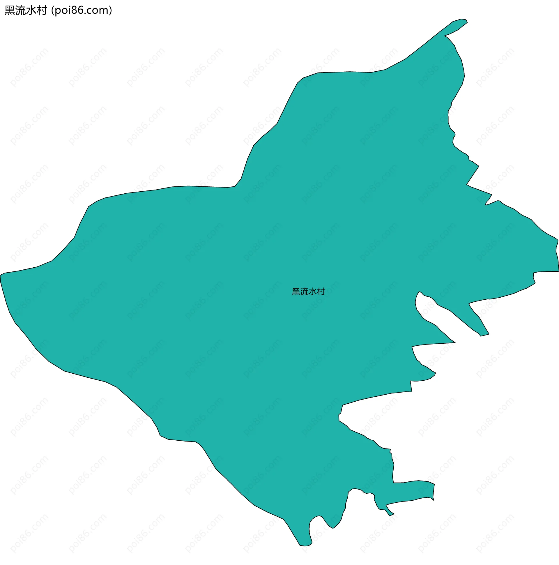 黑流水村边界地图
