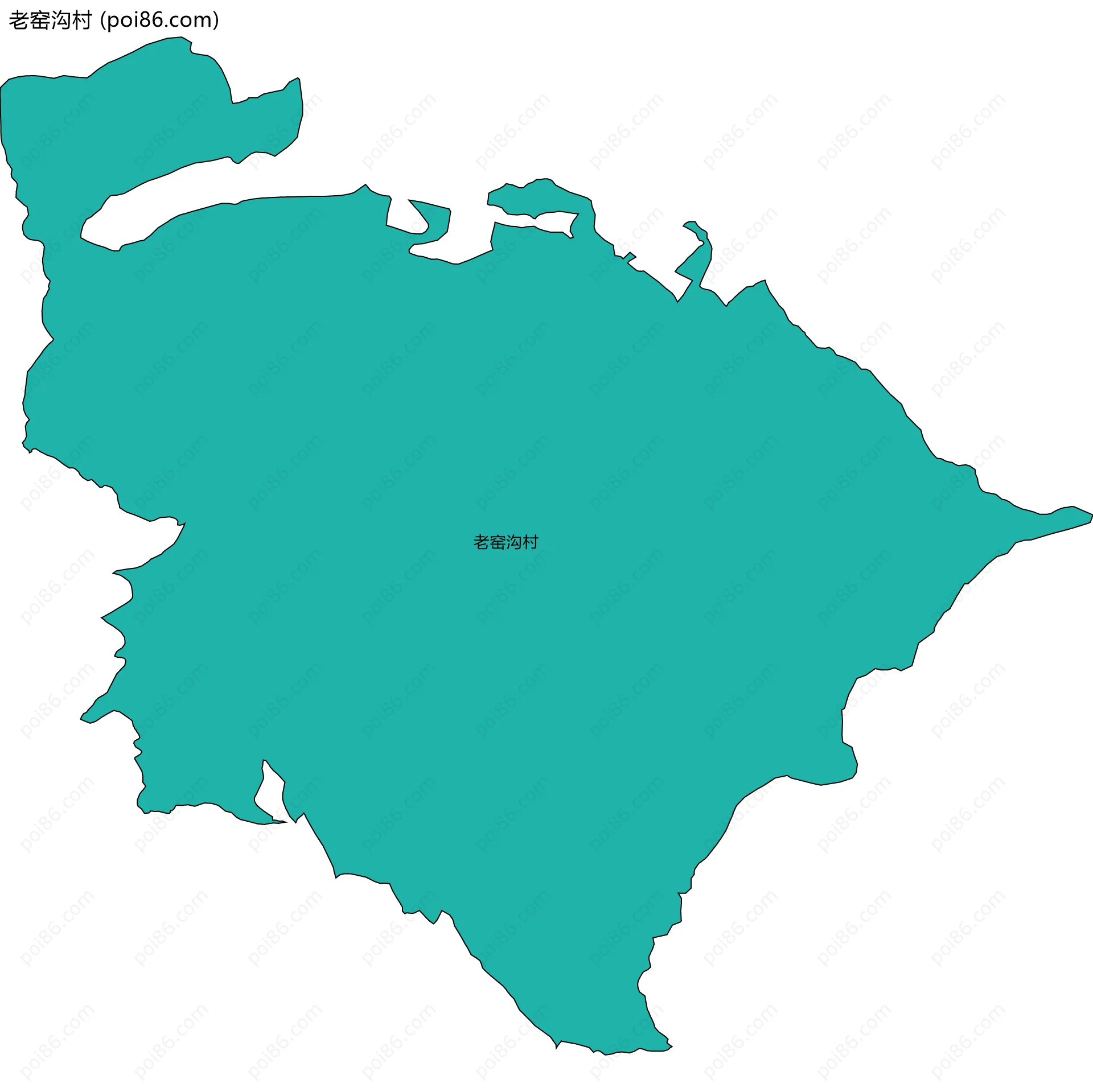 老窑沟村边界地图