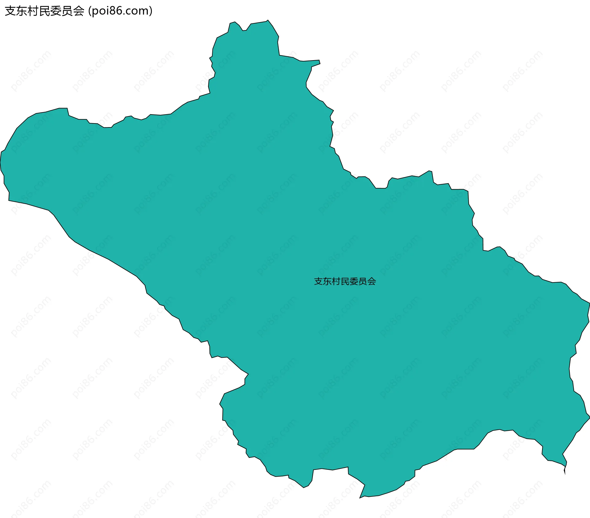 支东村民委员会边界地图