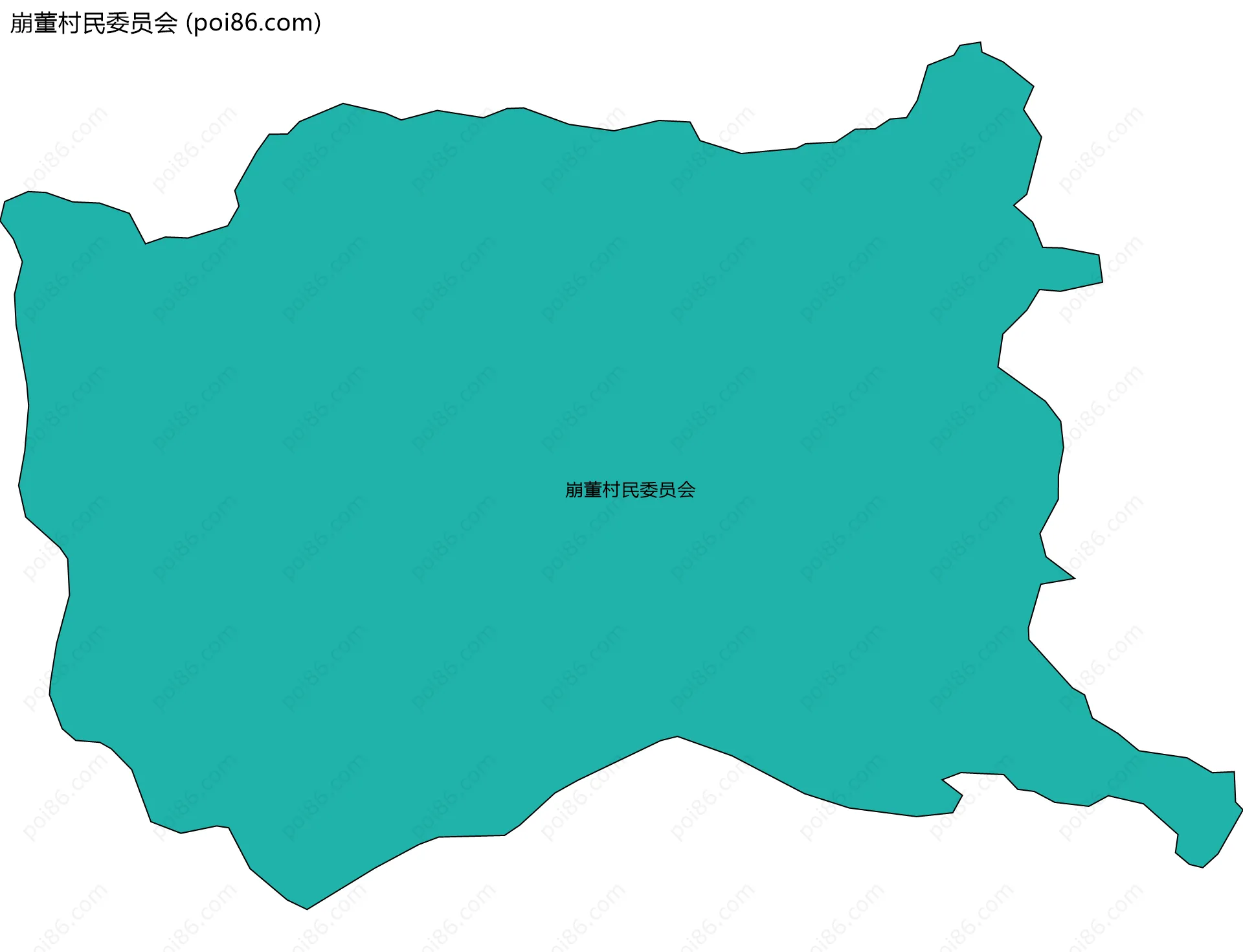 崩董村民委员会边界地图