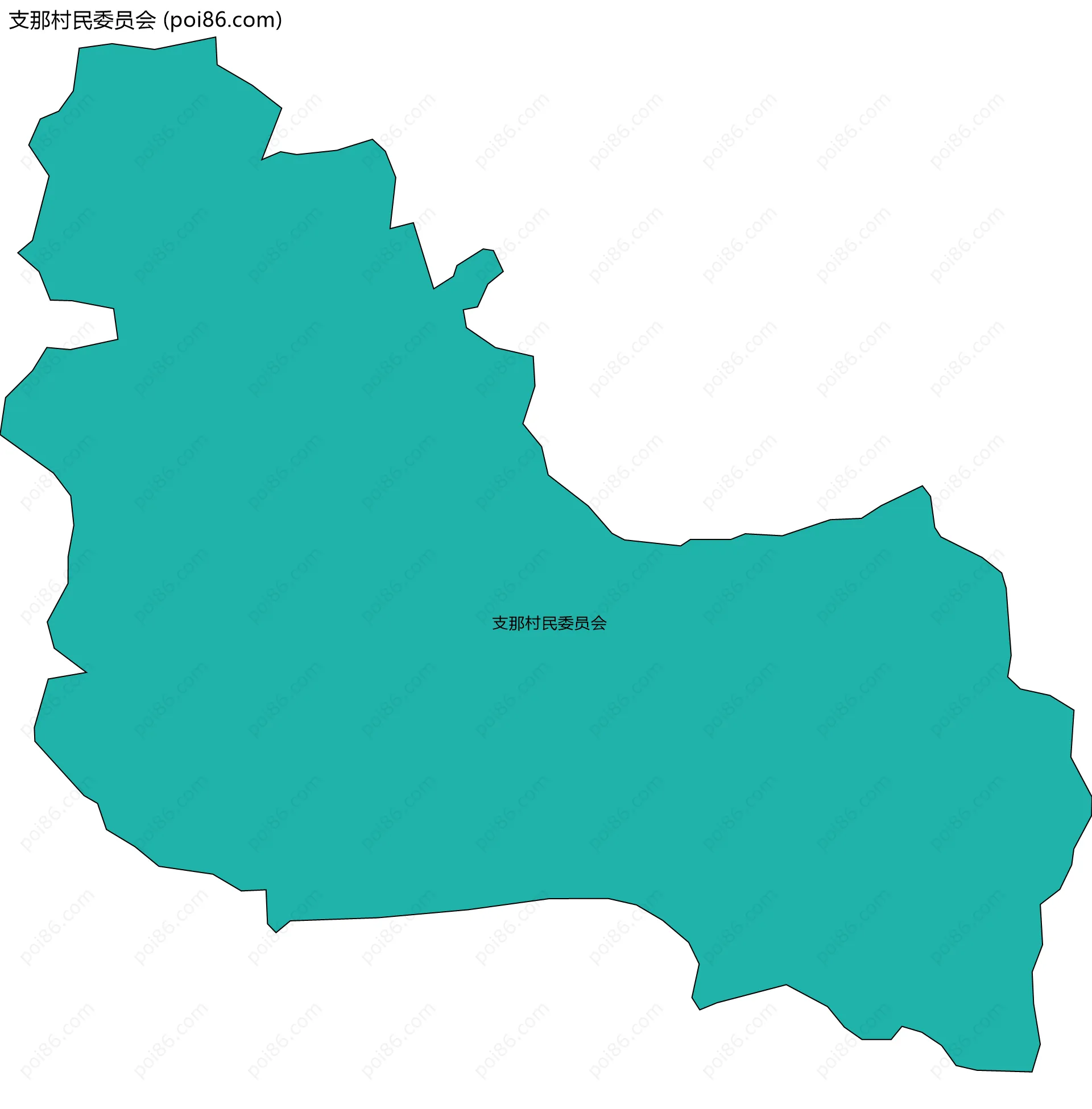 支那村民委员会边界地图