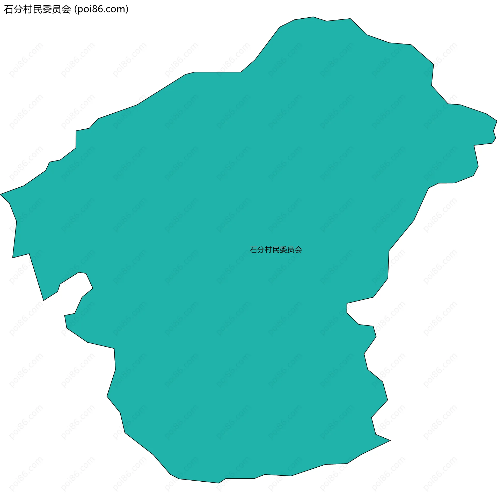 石分村民委员会边界地图