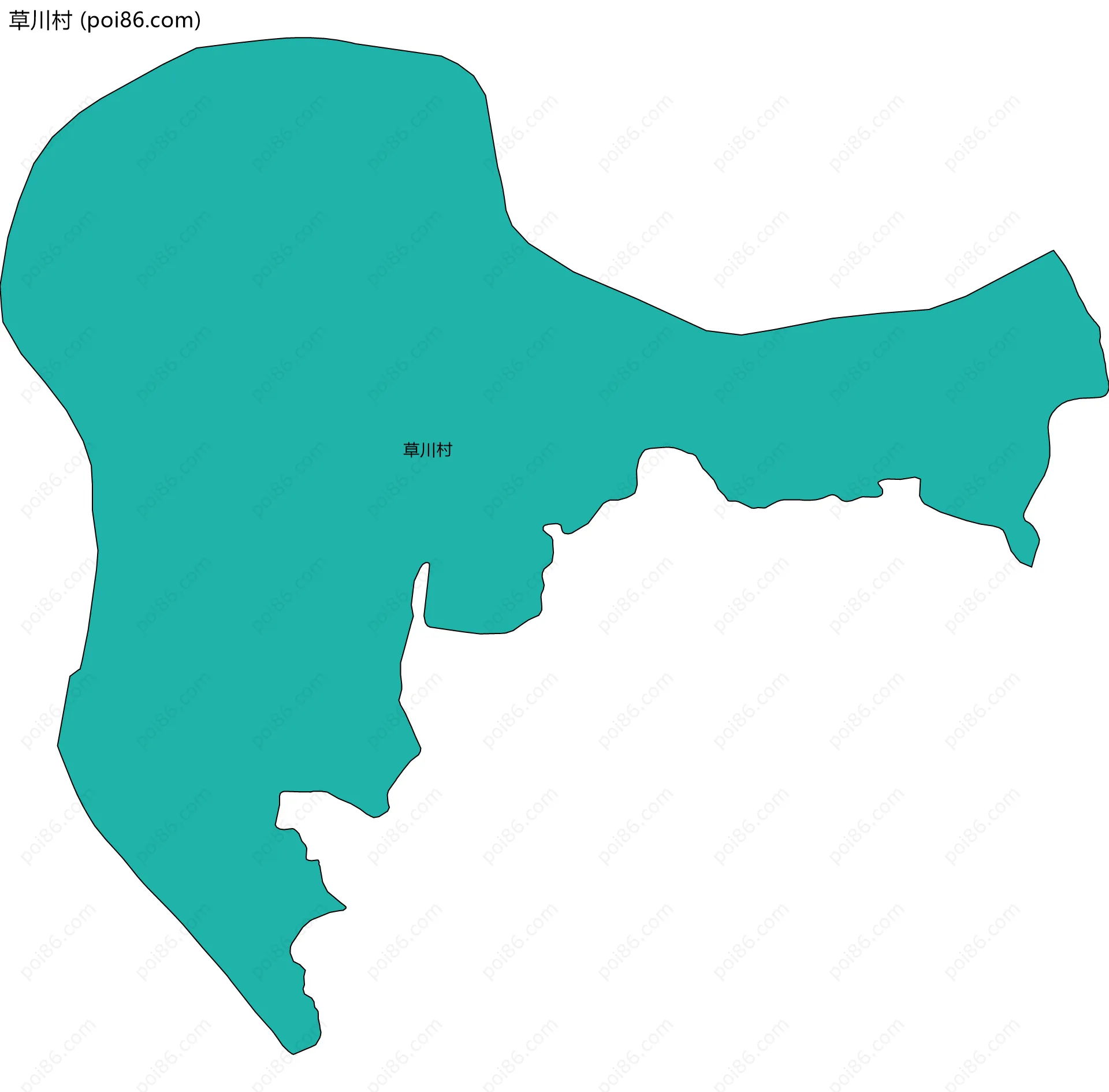 草川村边界地图