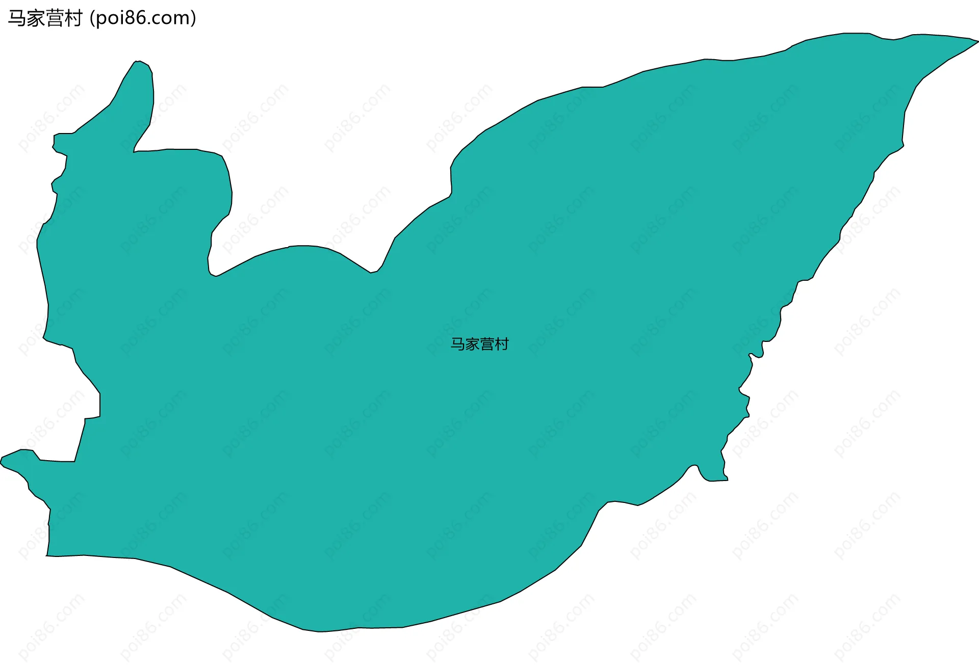 马家营村边界地图