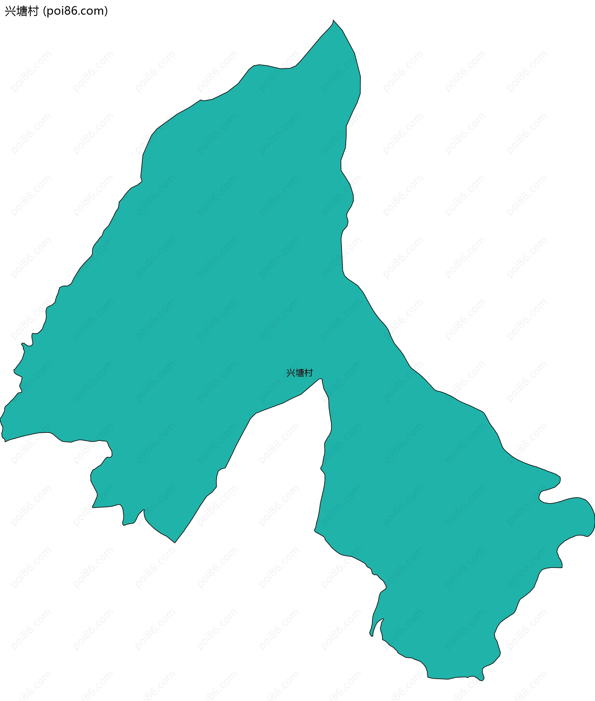 兴塘村边界地图