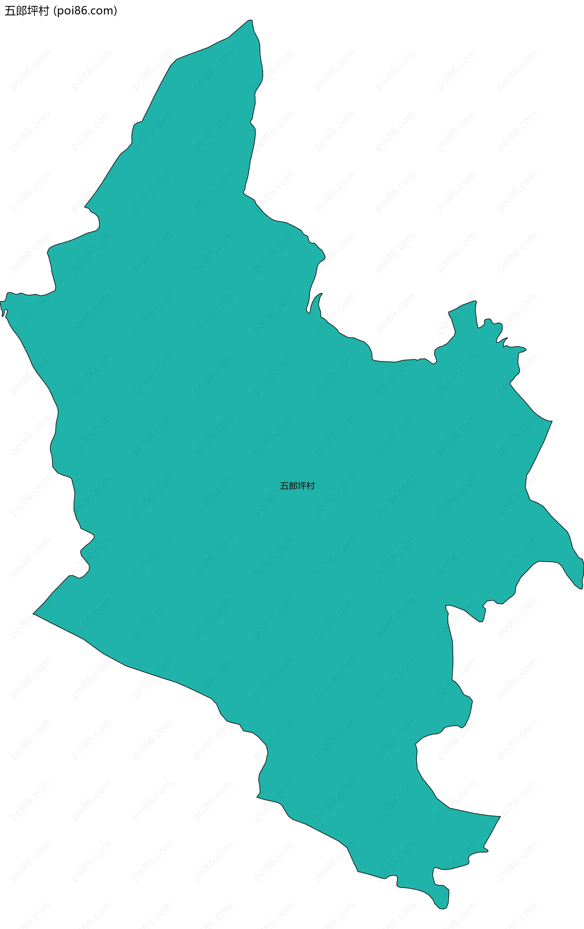 五郎坪村边界地图
