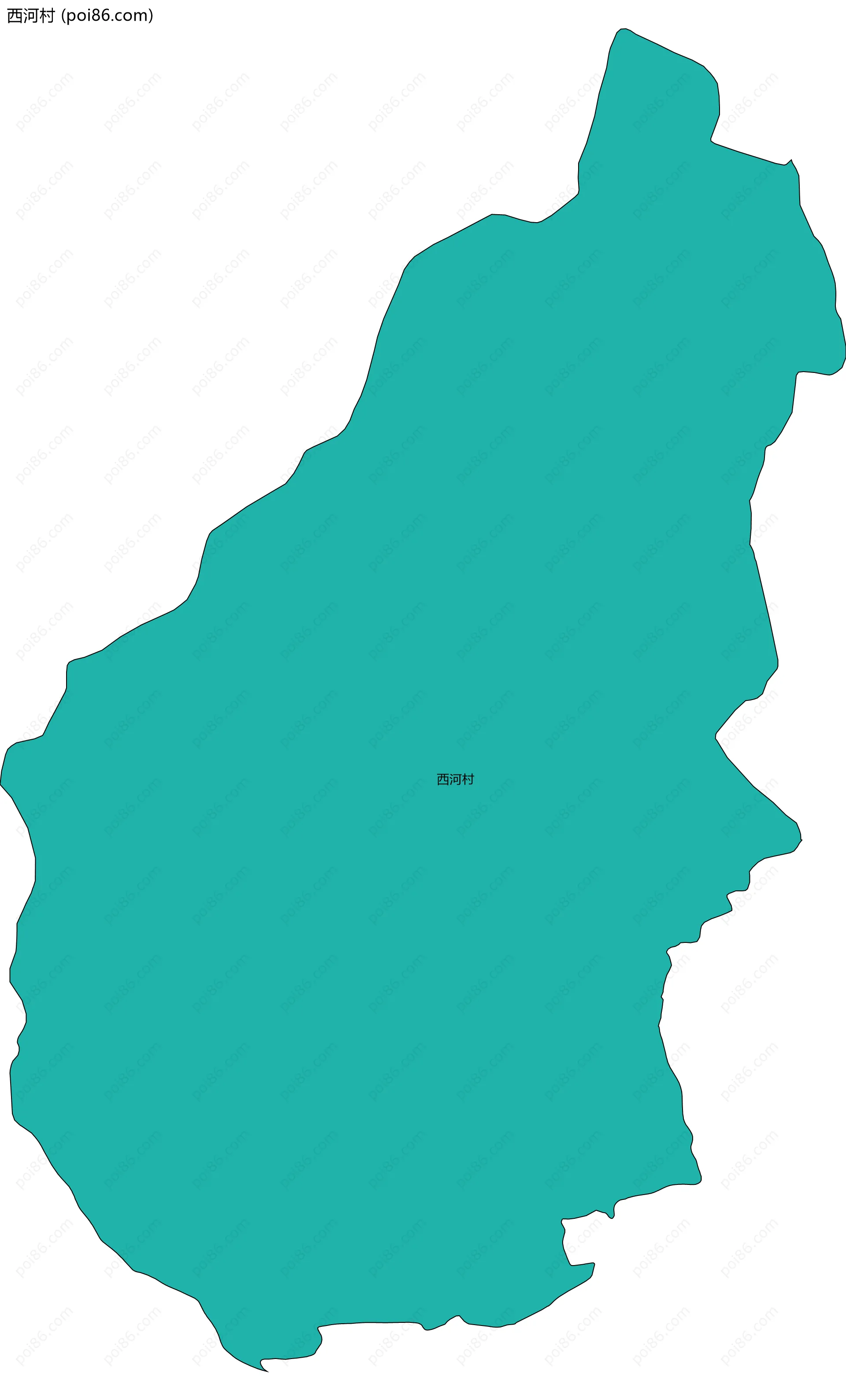 西河村边界地图
