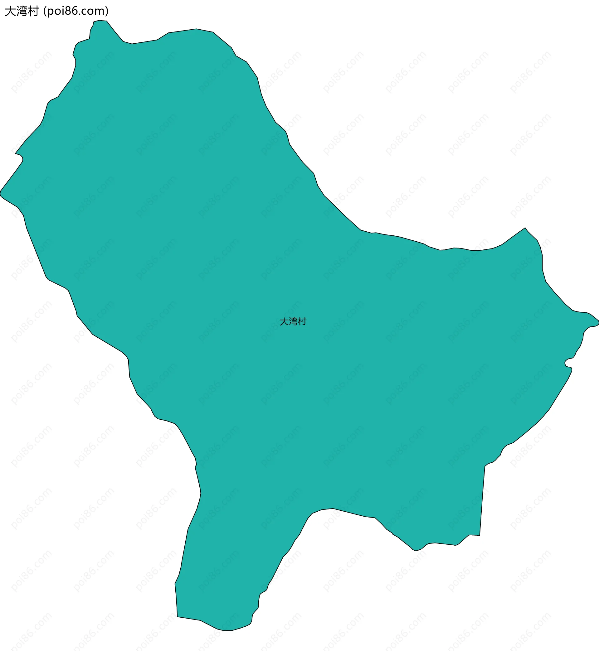 大湾村边界地图