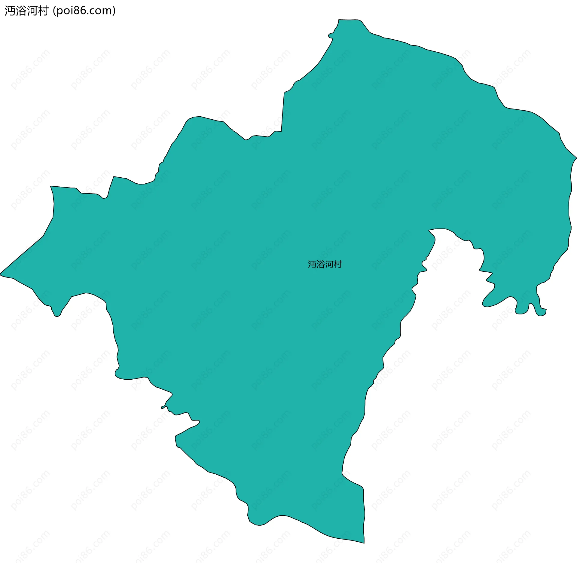 沔浴河村边界地图