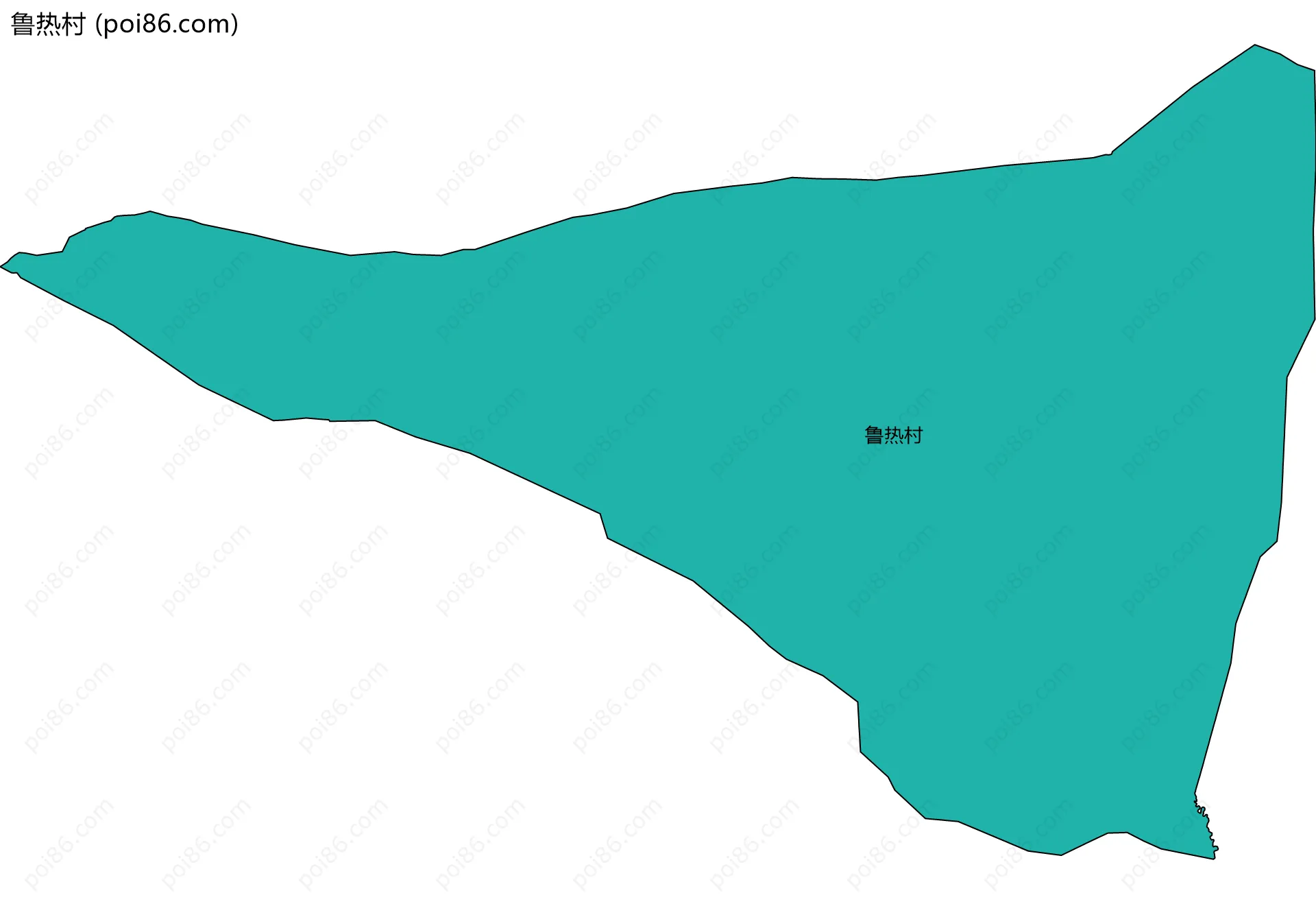 鲁热村边界地图