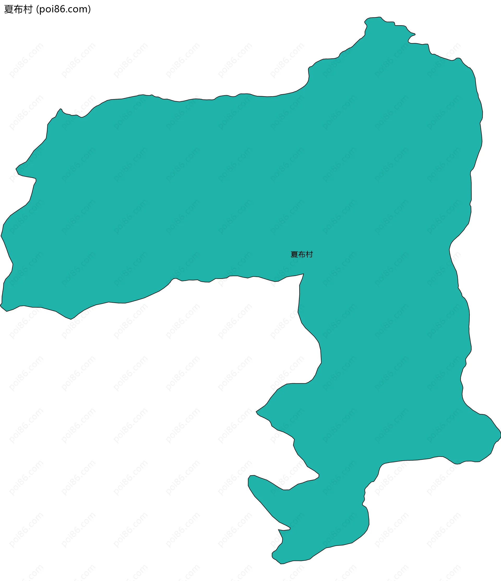 夏布村边界地图