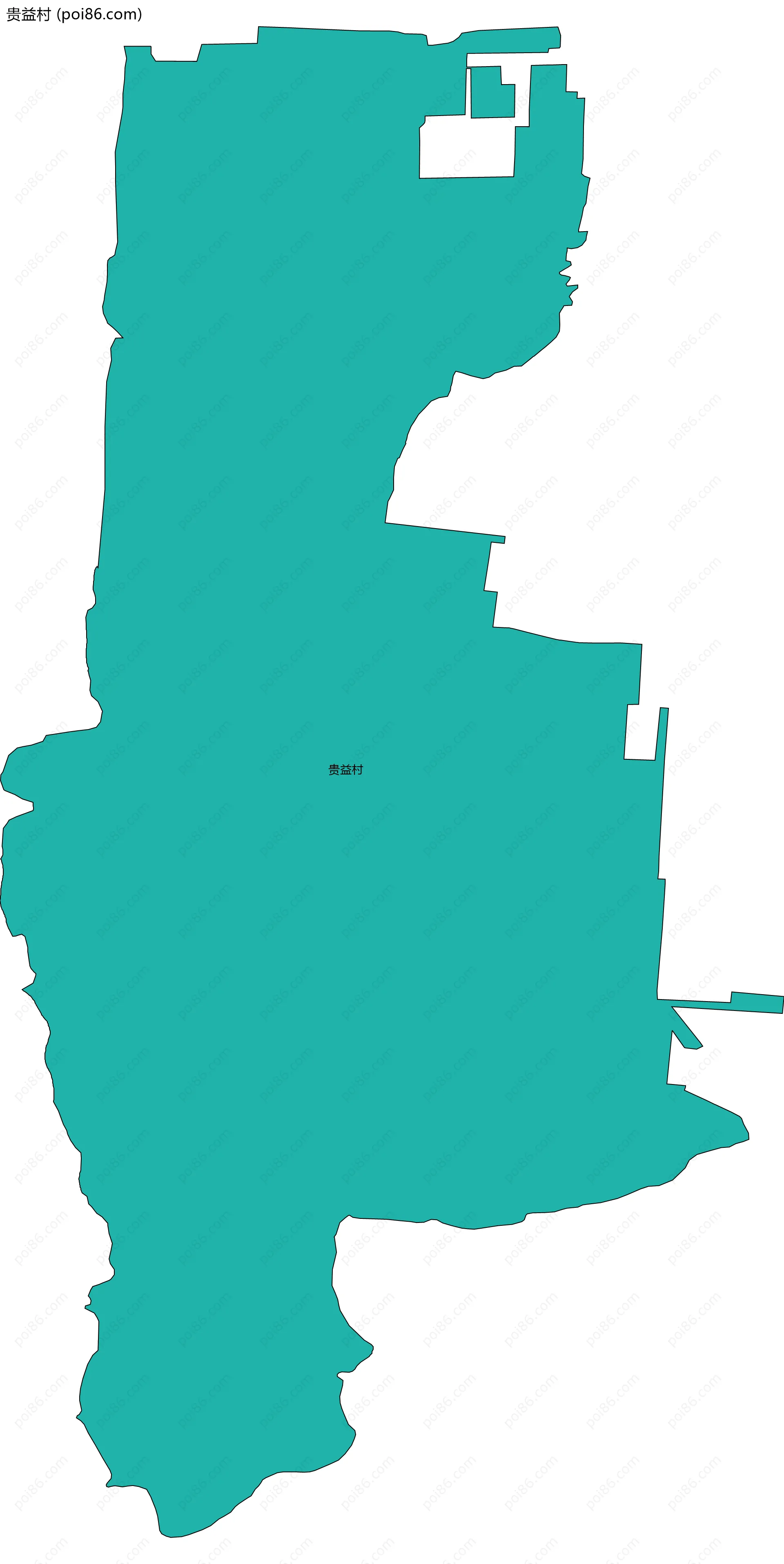 贵益村边界地图